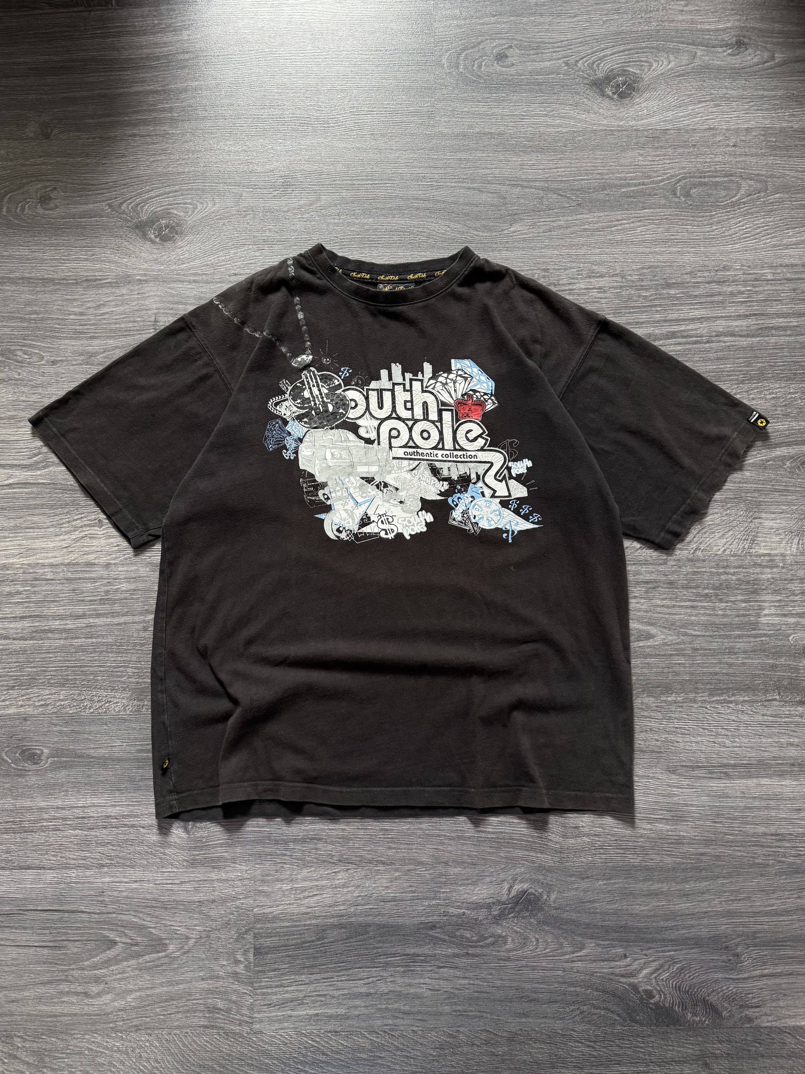 Southpole Vintage Y2K Southpole Oversized Heavyweight Graphic Tee Size US XL / EU 56 / 4 - 1 Thumbnail