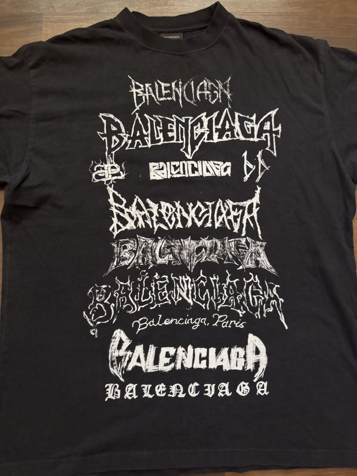 Balenciaga Balenciaga Black DIY Metal T-Shirt Size US L / EU 52-54 / 3 - 2 Thumbnail