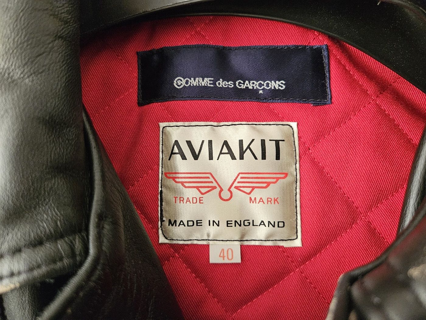 Comme des Garcons × Lewis Leathers Lewis leathers x Comme des Garcons Leather Jacket Size US L / EU 52-54 / 3 - 7 Thumbnail