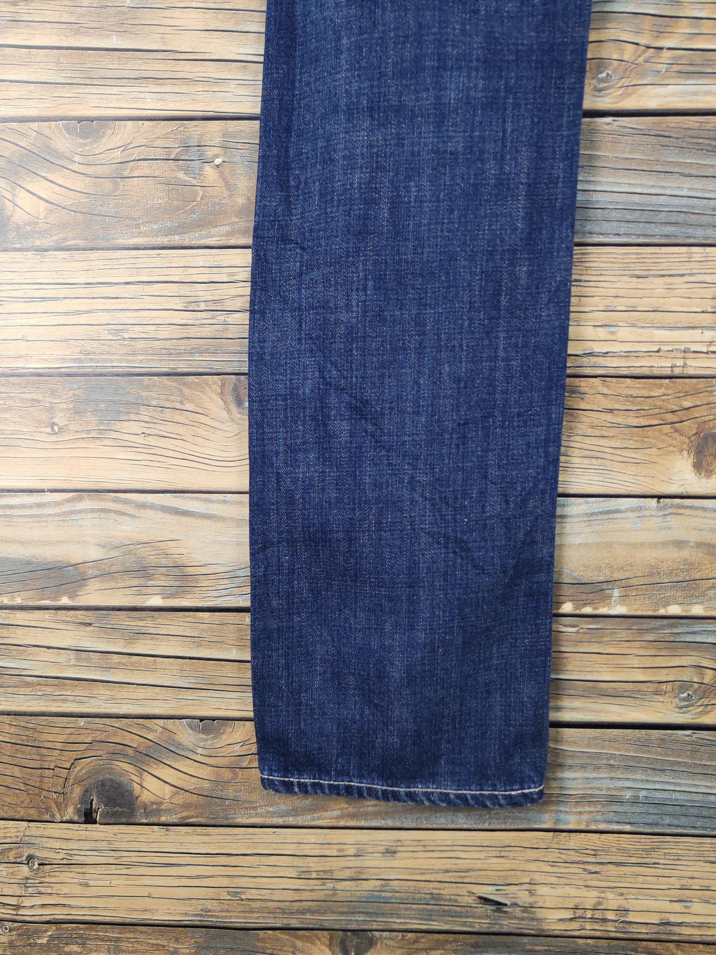 Japanese Brand Et Boite Dark Blue Distressed Ripped denim Jeans #W2058 Size 28" / US 6 / IT 42 - 10 Thumbnail