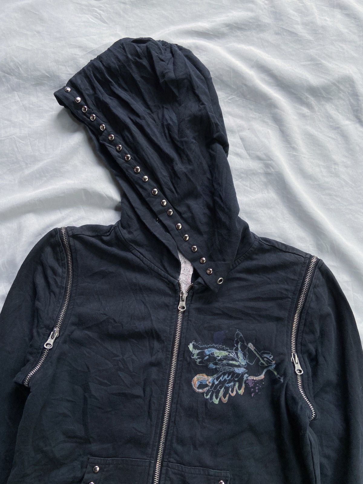 Beauty Beast LEVIS MULTI ZIPPER PUNK SUN FADED STYLE ZIP HOODIE Size US S / EU 44-46 / 1 - 12 Thumbnail