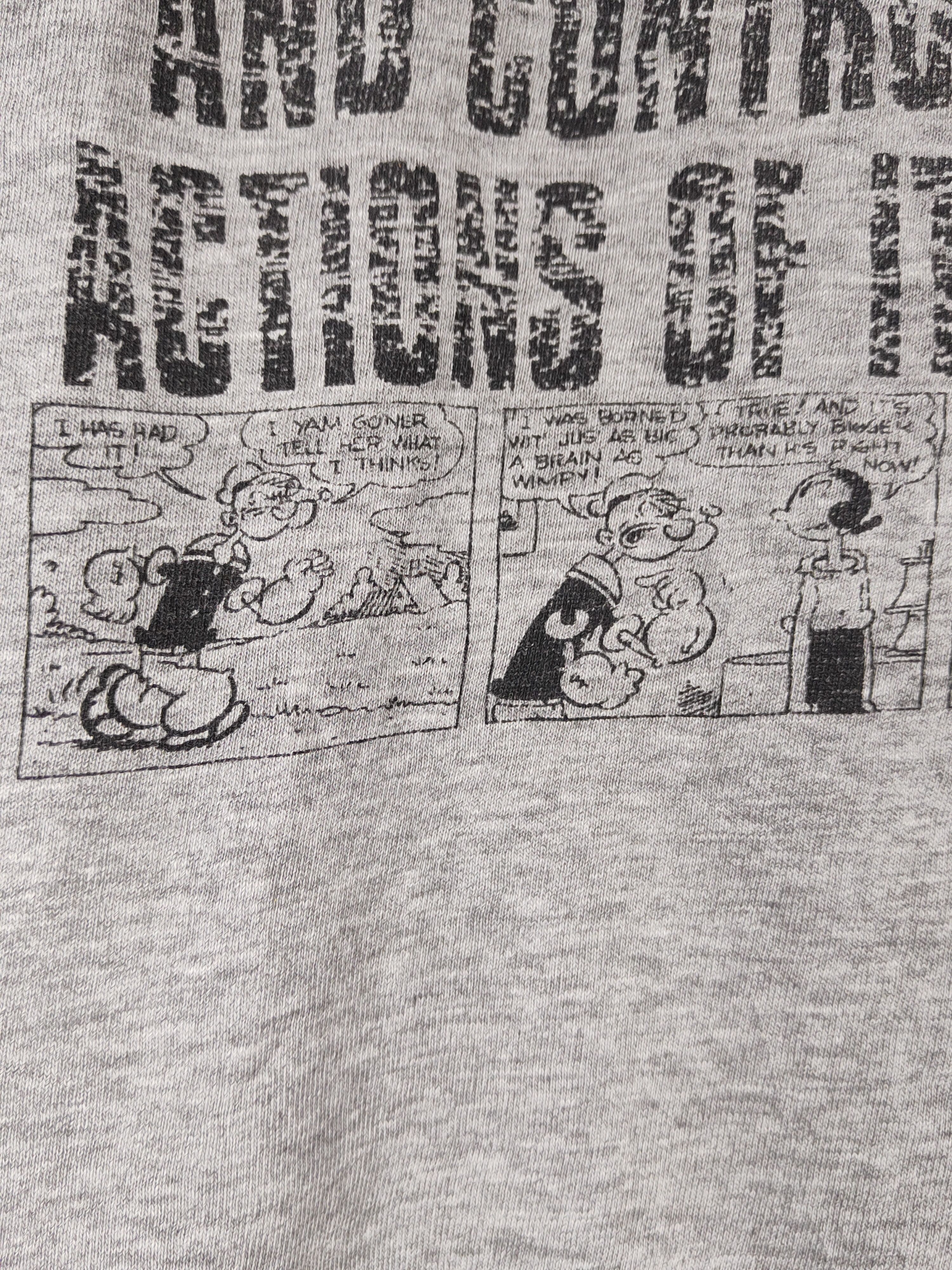 Cartoon Network Popeye-Vita vintage cartoon Gray Long Sleeve T-Shirts #S1359 Size US M / EU 48-50 / 2 - 11 Thumbnail