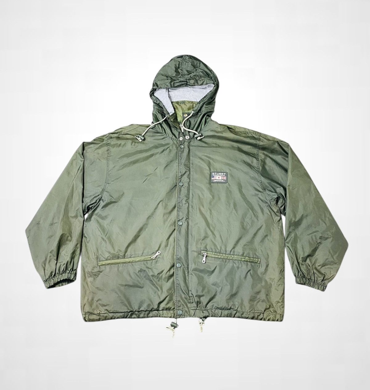 Stussy Vtg Stussy Hidden Hoodie Oversize Windbreaker Size US XXL / EU 58 / 5 - 3 Thumbnail