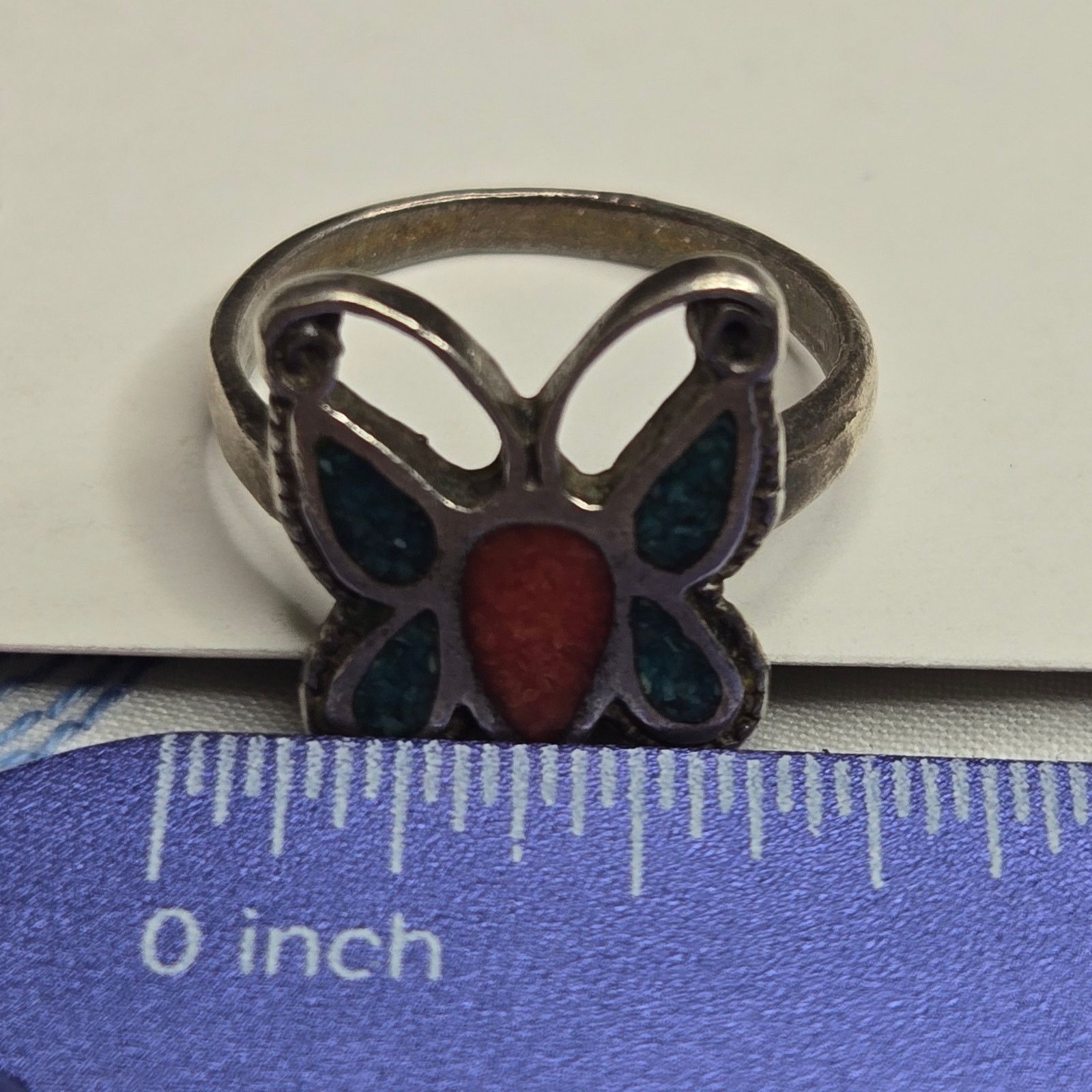 18 East Navajo Sterling Silver Butterfly Ring - Southwestern Style Size ONE SIZE - 4 Thumbnail