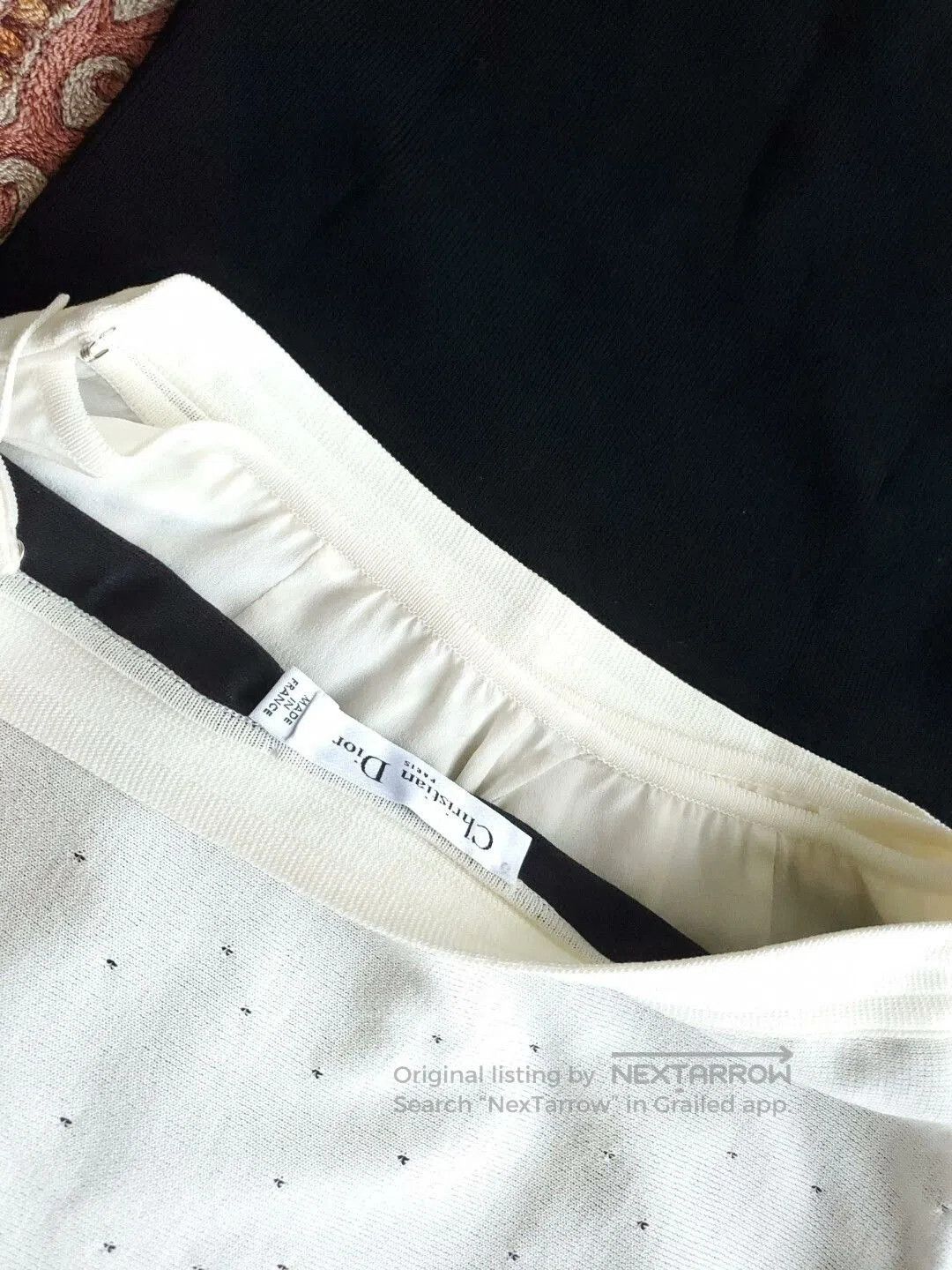 Dior dior black and white knit midi skirt. Size US 27 - 7 Thumbnail