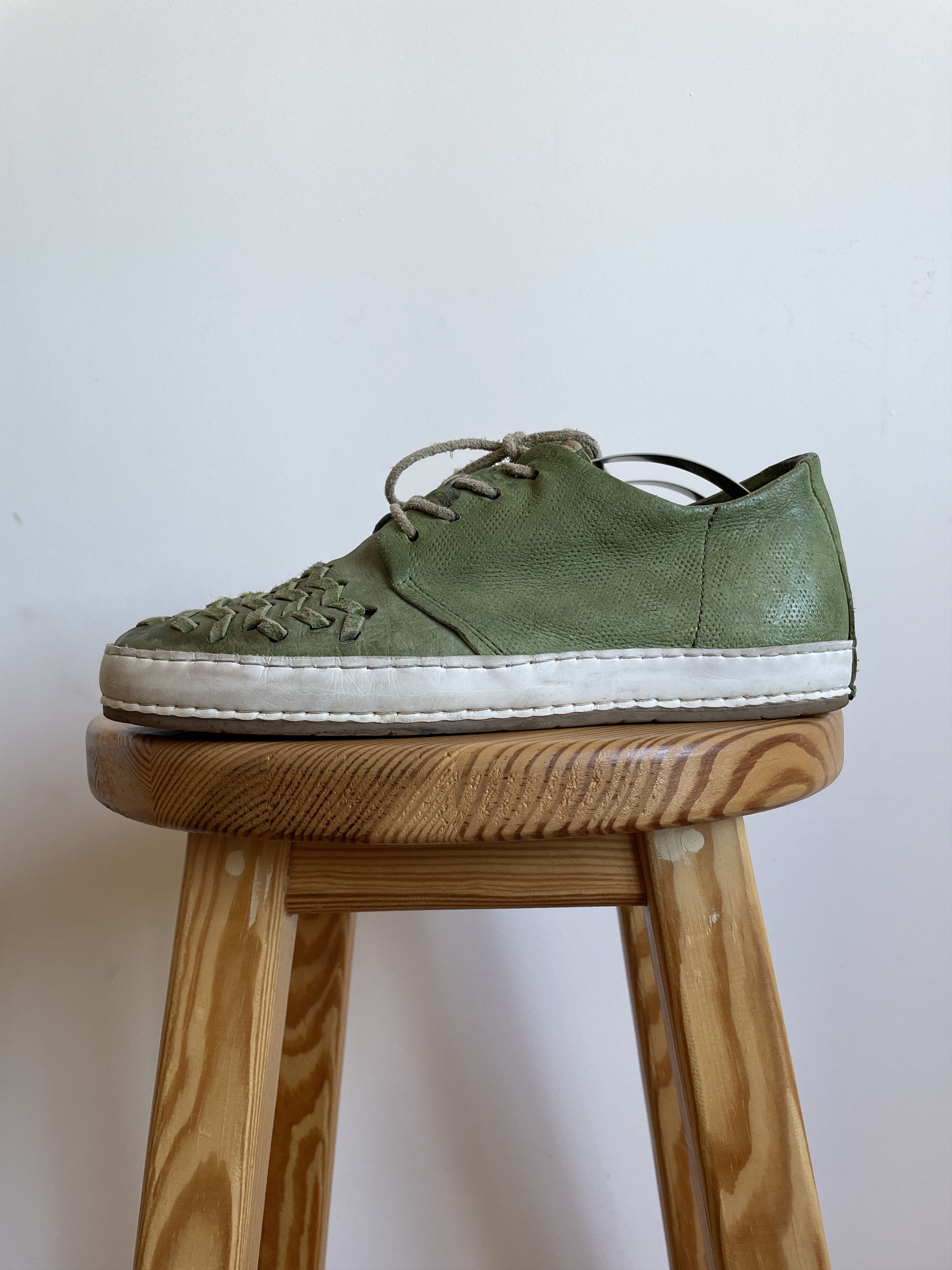 A.S.98 A.S. 98 Womens Leather Woven Distressed Sneakers Size US 10 / IT 40 - 1 Thumbnail