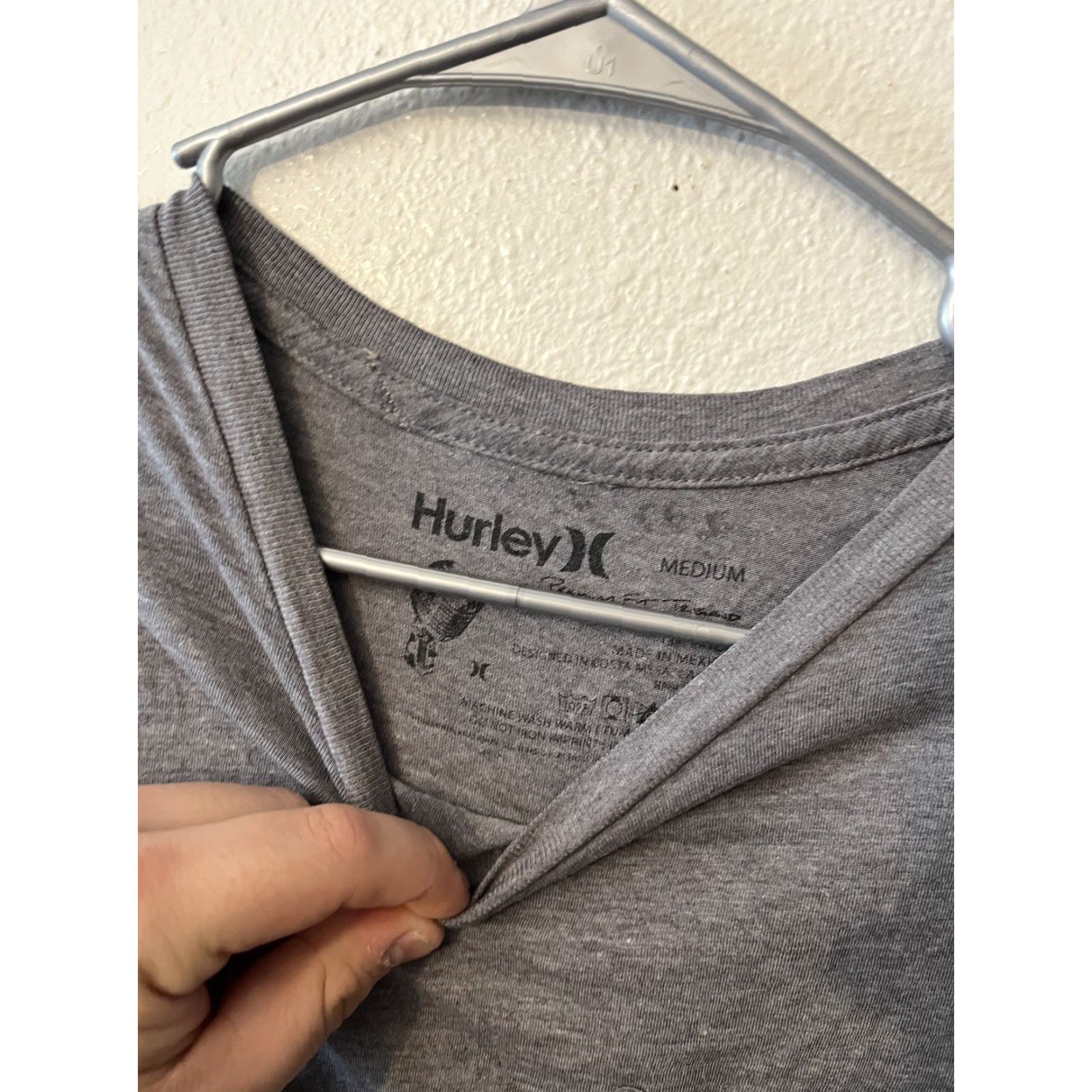 Hurley Hurley T-Shirt Men Short Sleeve Logo Tee Crew Neck Medium Gray Cotton Size US M / EU 48-50 / 2 - 2 Thumbnail