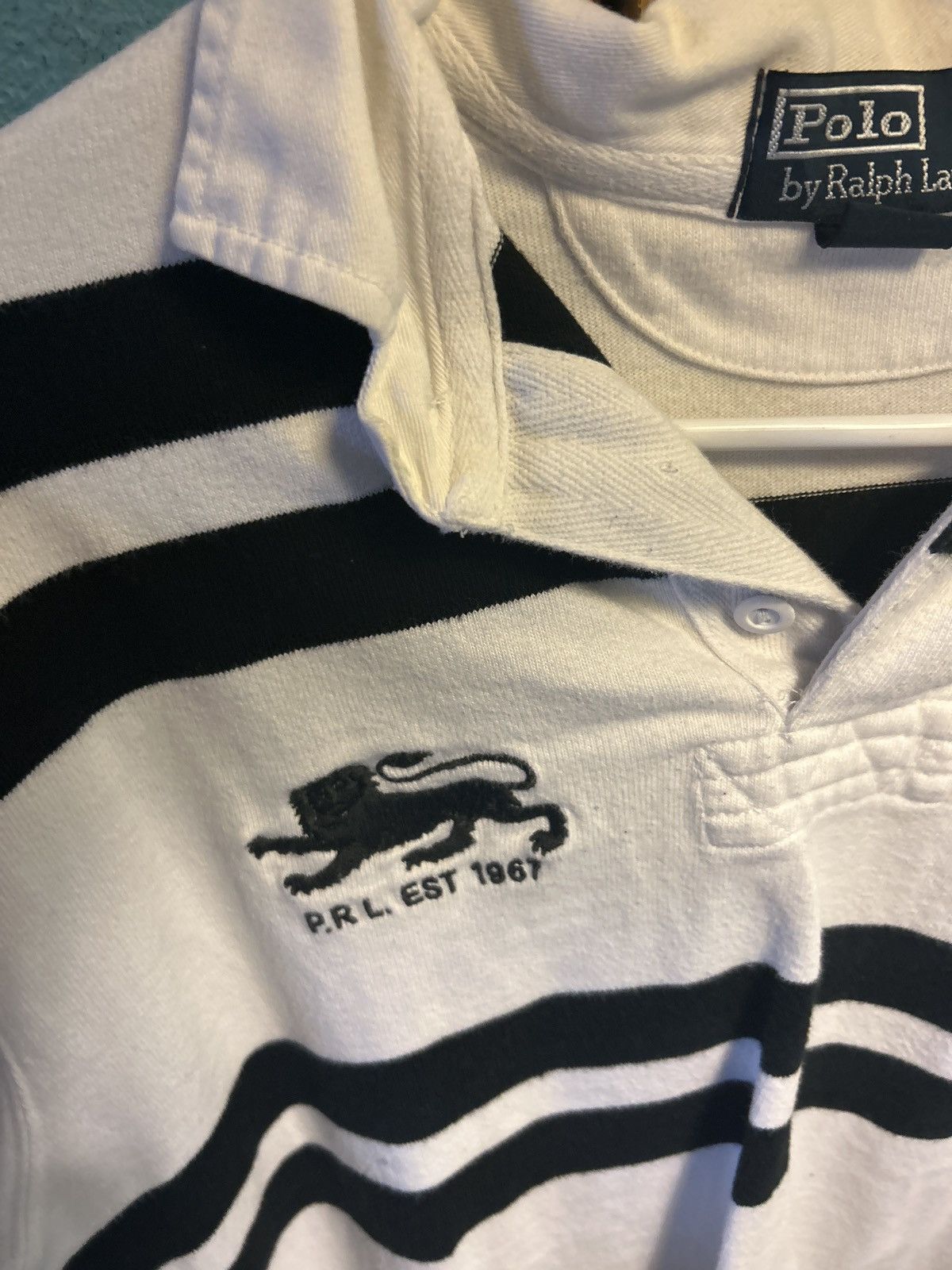 Polo Ralph Lauren White Striped Polo Long Sleeve Size US M / EU 48-50 / 2 - 4 Thumbnail