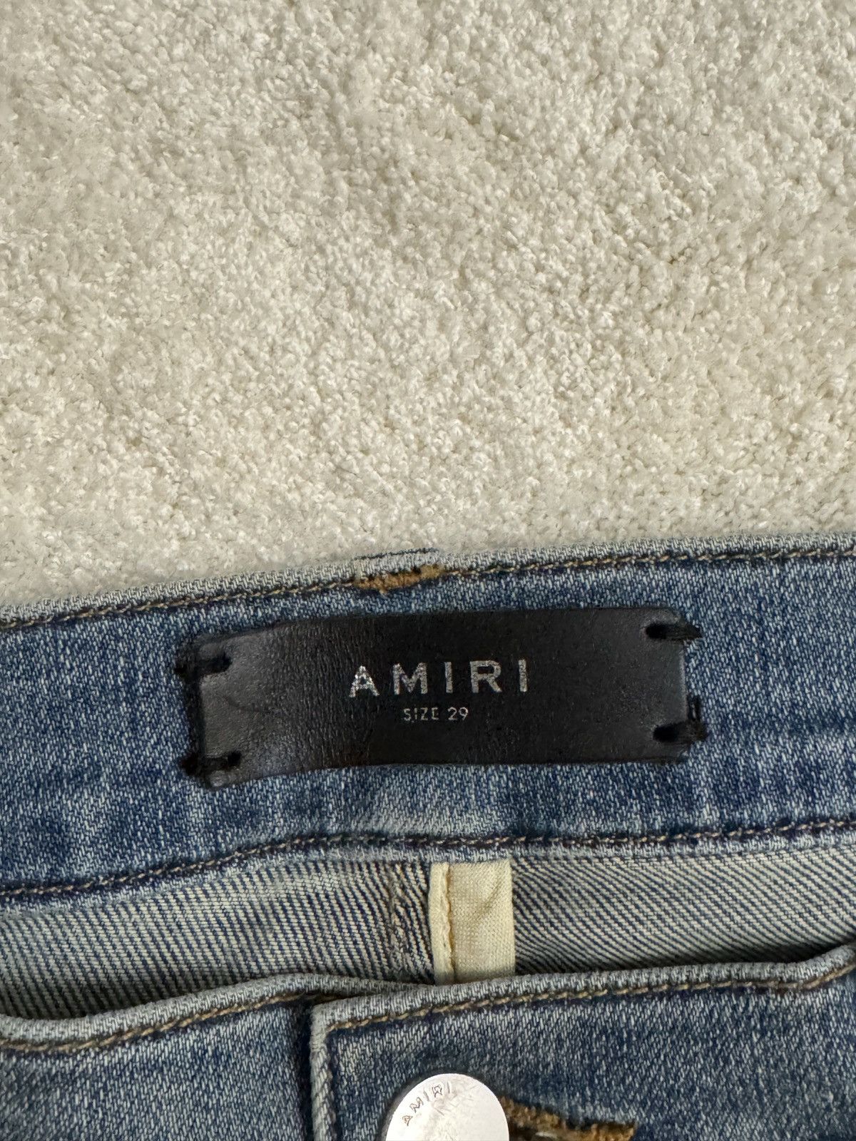 Amiri 💠Amiri💠 ART PATCH PAINT SPLATTER JEANS ROSEBOWL (29) Size US 29 - 3 Thumbnail