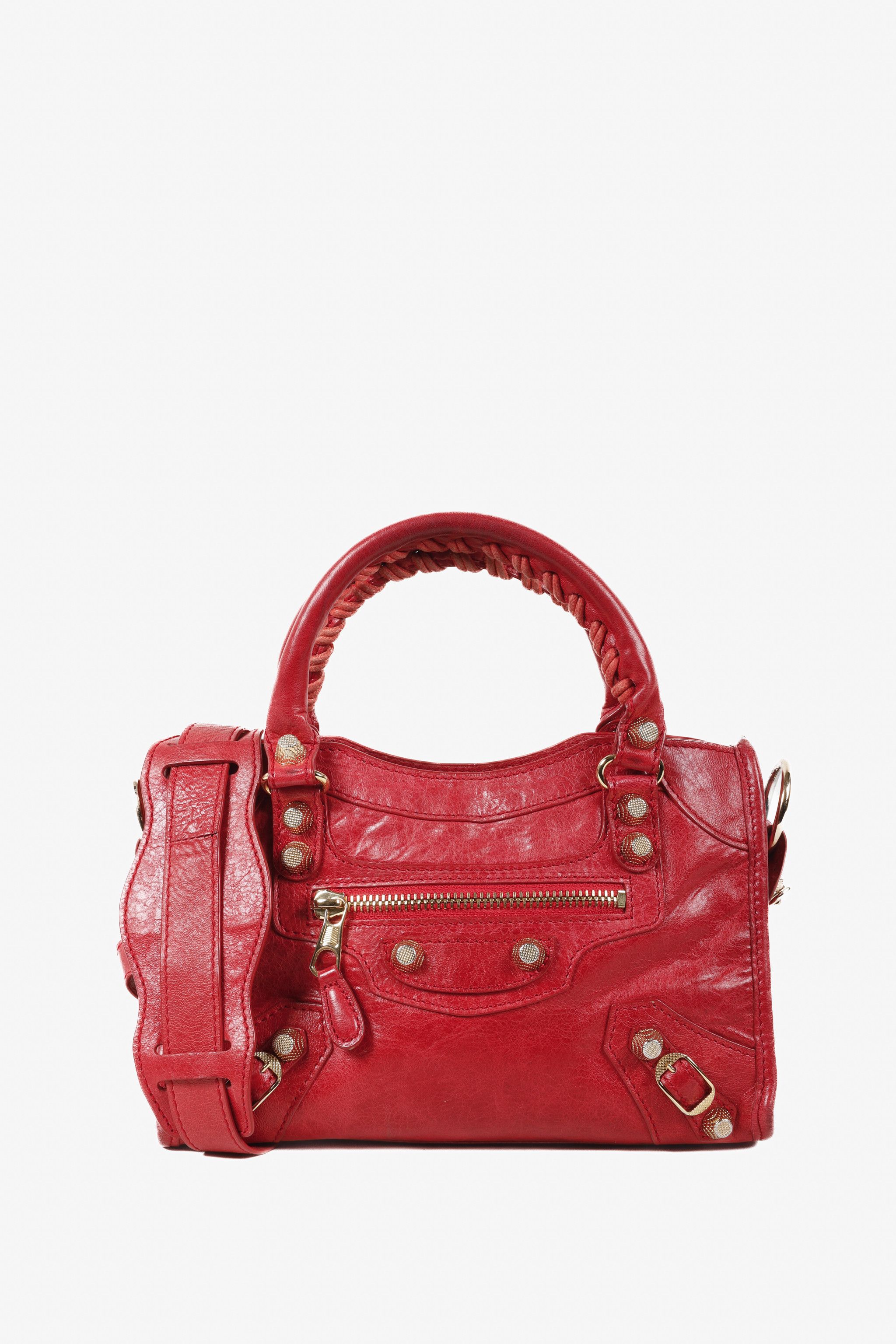 Balenciaga red mini city bag hotsell