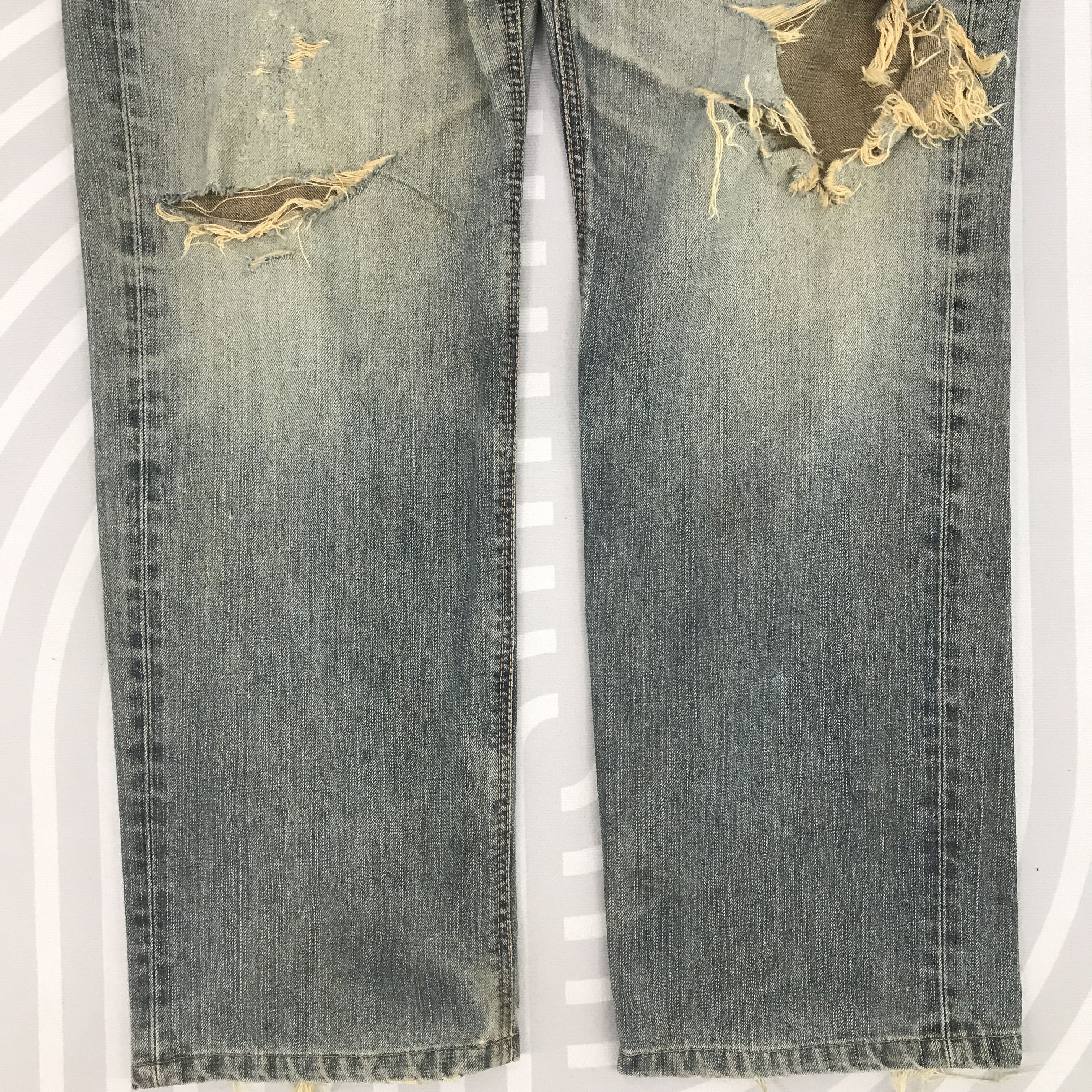 Edwin × Vintage Rusty Denim Edwin 503 Premium Distressed pants Size US 34 / EU 50 - 3 Thumbnail