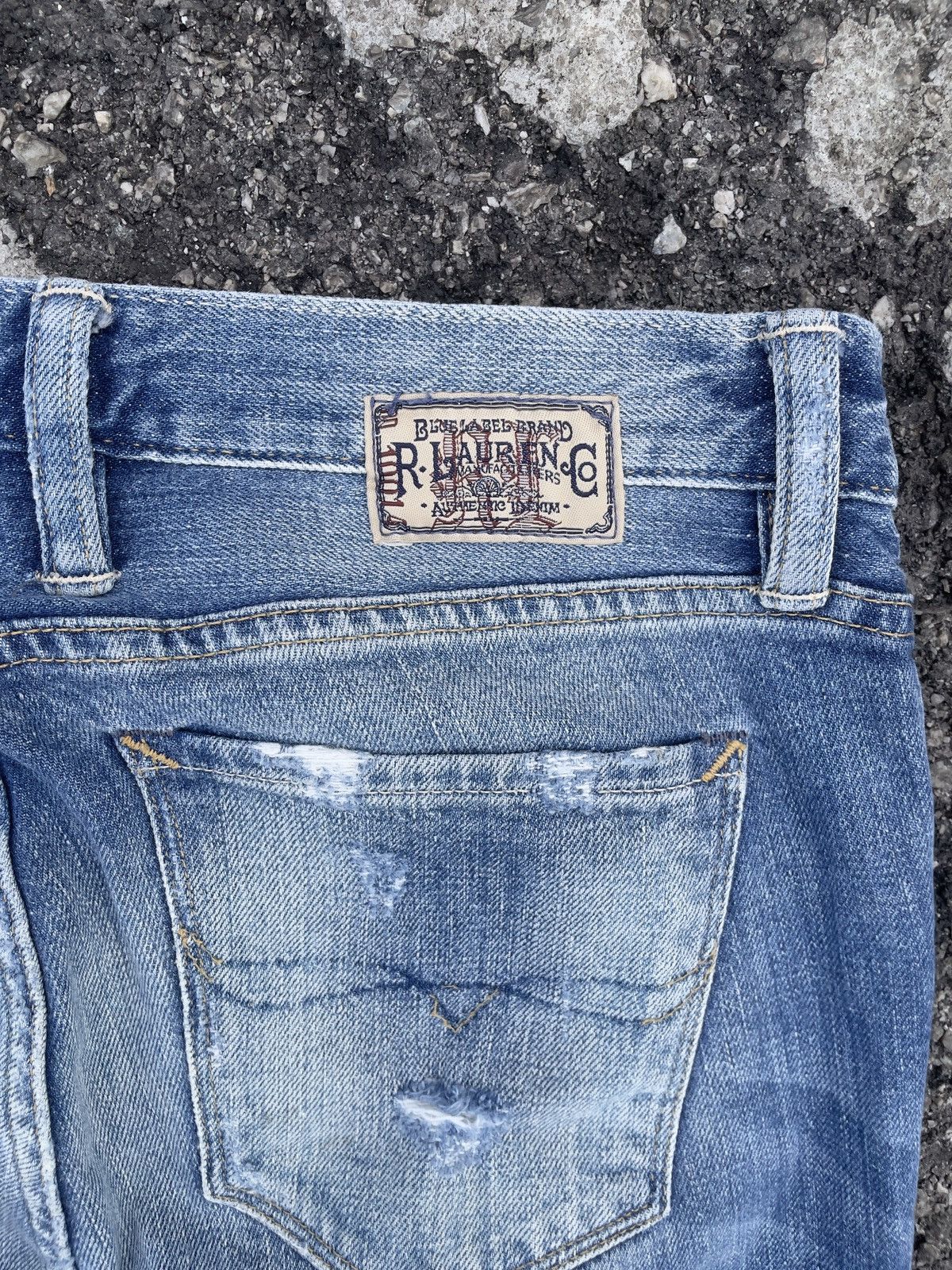 RRL Ralph Lauren Polo Ralph Lauren Distressed Flare Jeans Bootcut Size US 31 - 7 Thumbnail