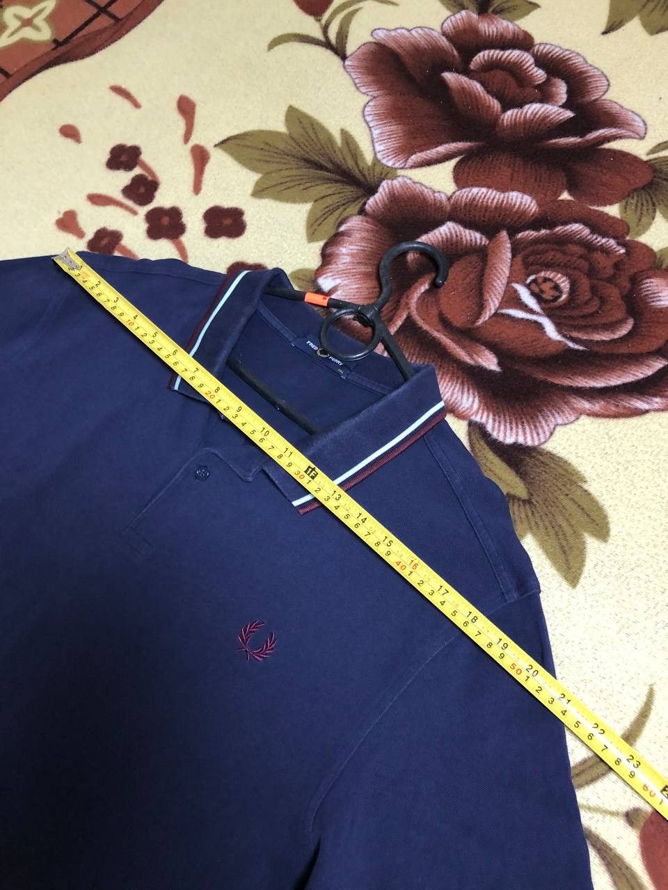 Fred Perry Fred Perry Men’s Polo Shirt Embroidered Logo Navy Striped Size US XXL / EU 58 / 5 - 9 Thumbnail