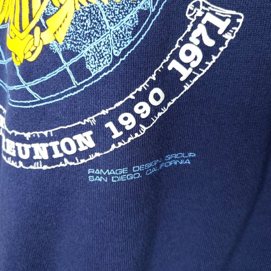 Hanes VINTAGE Hanes Sweatshirt Mens M Blue USNAS 90s United States Naval Air Station Crew Neck Sweatshirt Size US M / EU 48-50 / 2 - 3 Thumbnail