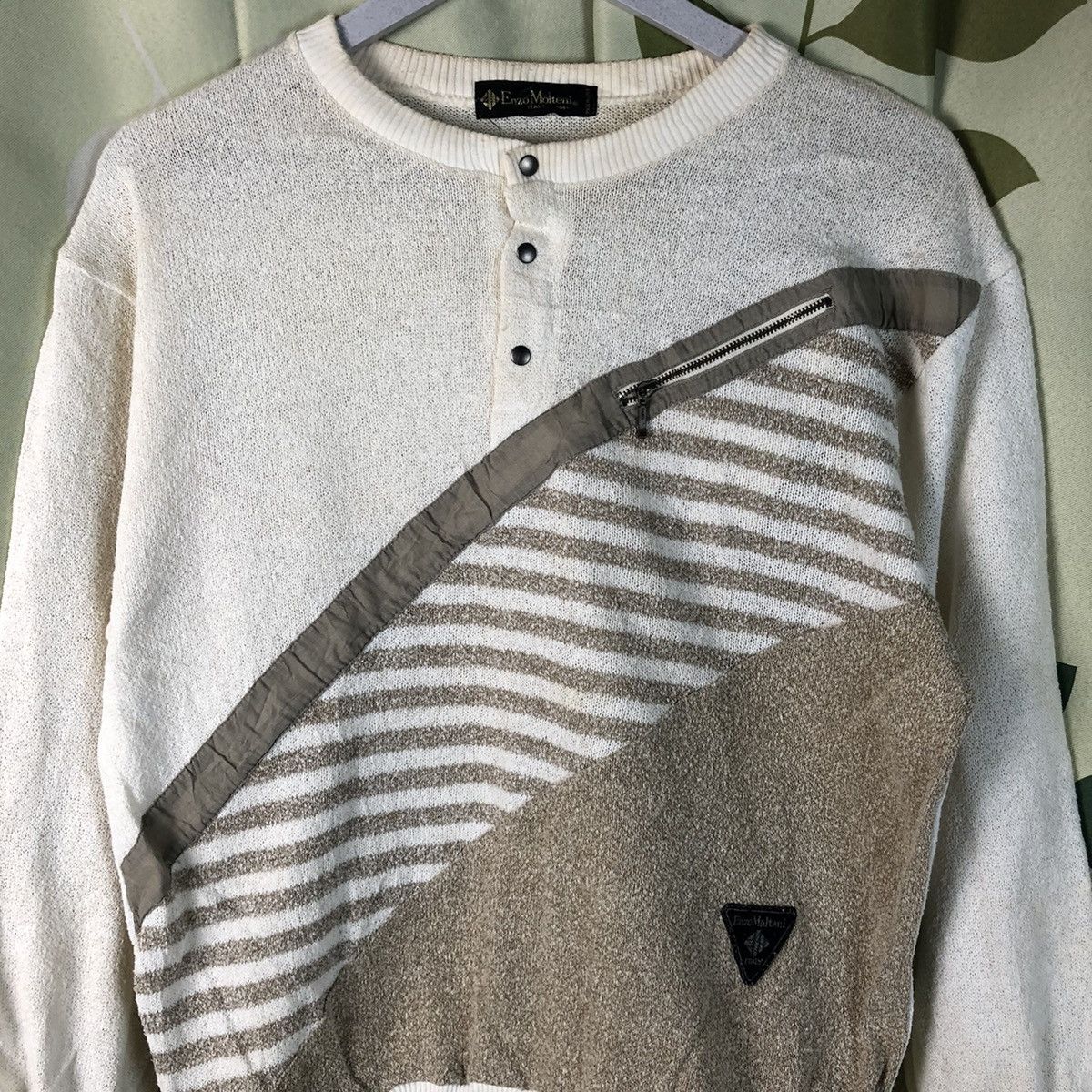 Vintage Enzo Molteni White vintage Sweatshirt #7422 Size US M / EU 48-50 / 2 - 7 Thumbnail