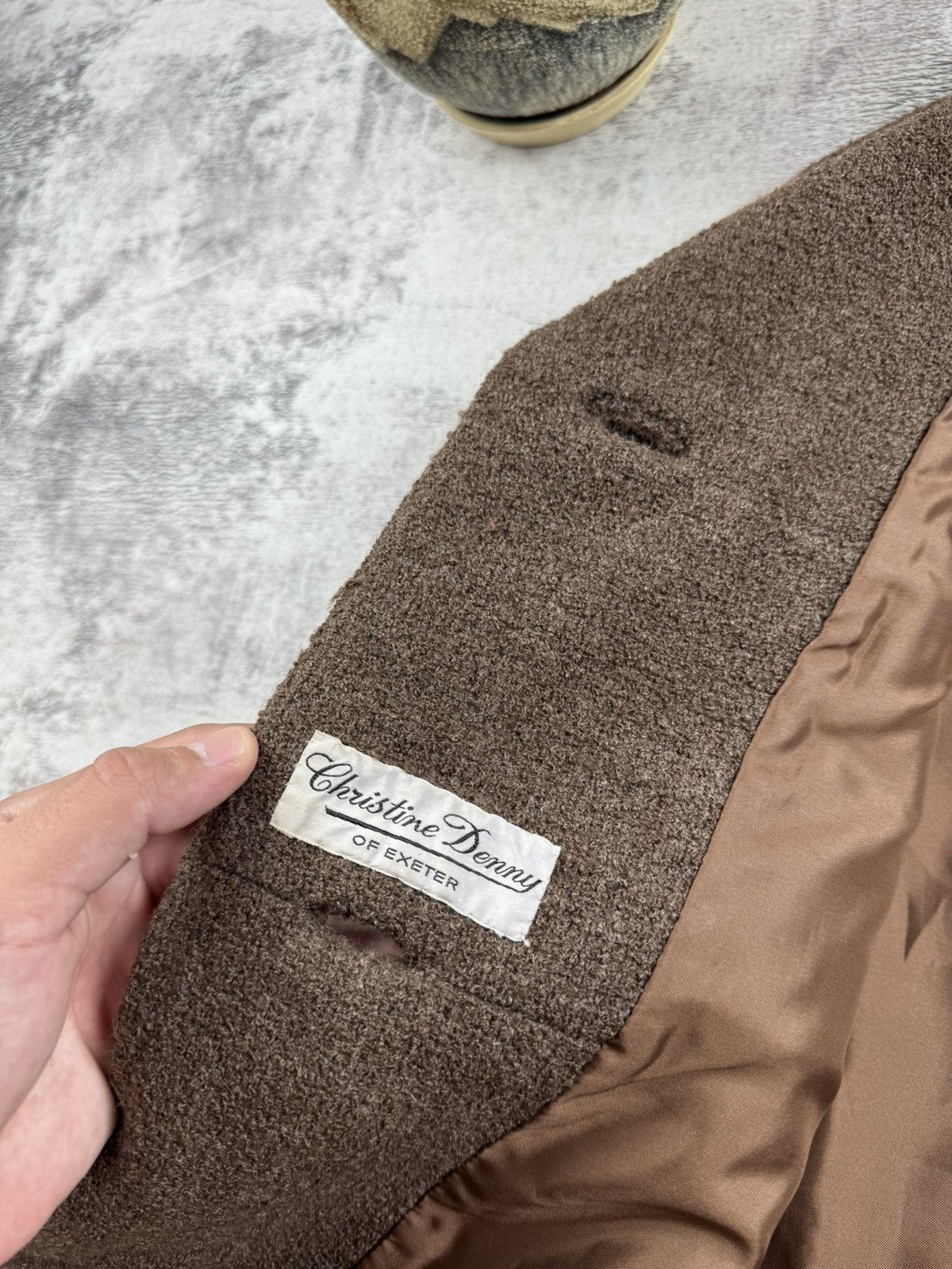 Aquascutum Aquascutum 90s Vintage UK 18 Tweed Brown England Wool Button Trench Trench Coat Size XL / US 12-14 / IT 48-50 - 10 Thumbnail