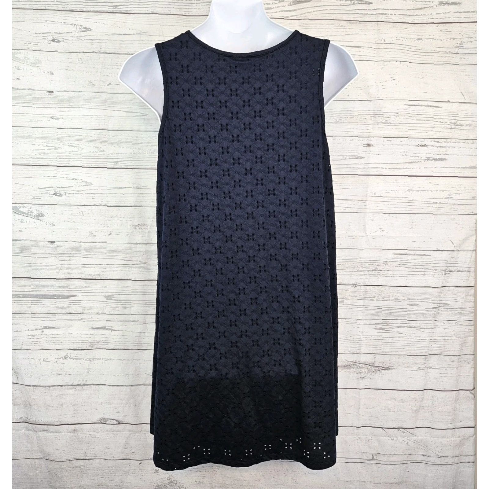 Market Market & Spruce Womens Dress Sz 2X Blue Eyelet Sleeveless Size XXL / US 16-18 / IT 52-54 - 3 Thumbnail