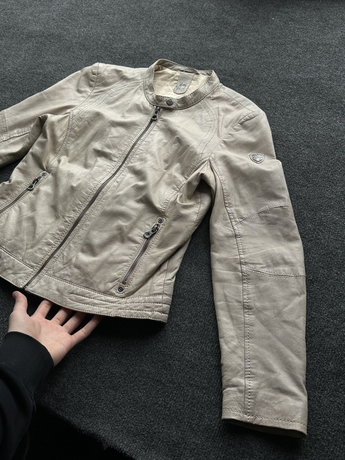 Gypsy SEXY 18+🚨Y2K TYPE DIRTY SLIM FIT ZIP LEATHER JACKET Size M / US 6-8 / IT 42-44 - 3 Thumbnail