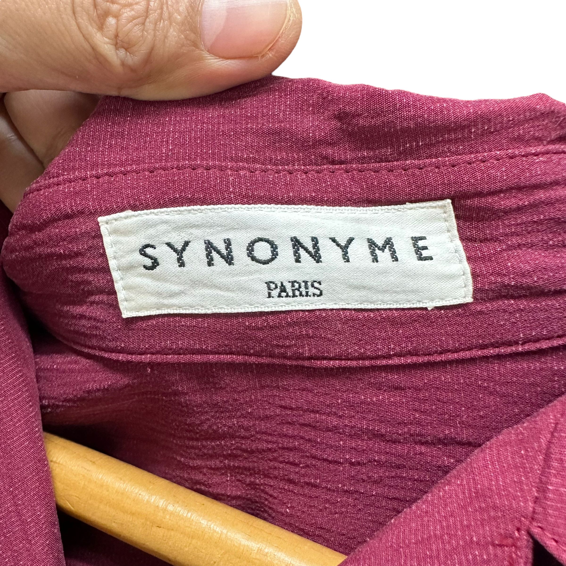 Japanese Brand SYNONYME PARIS STYLISH BUTTON UPS SHIRT #7697-165 Size M / US 6-8 / IT 42-44 - 7 Thumbnail