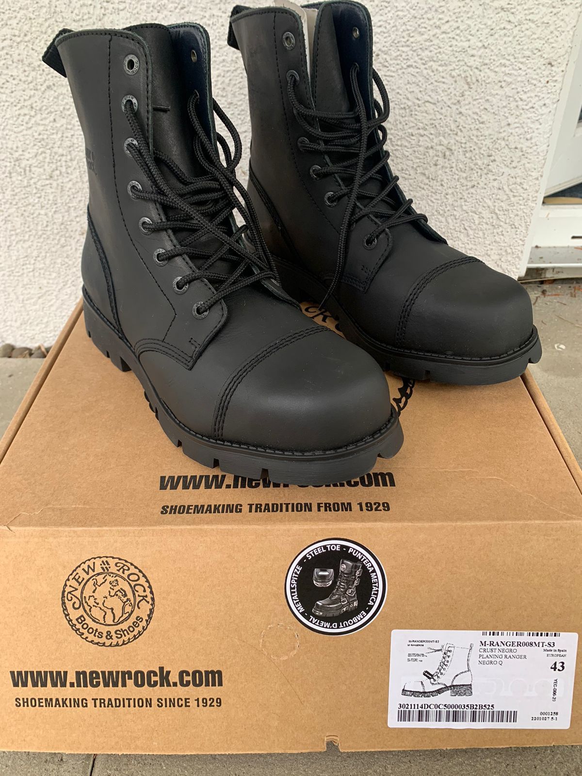 image of New Rock Boots M-Ranger (New) 43 Eu / 10 Us in Black, Men's