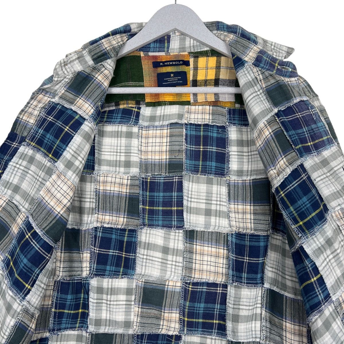 R.Newbold 🔥 R.NEWBOLD CHECK PATCHWORK SHIRTS Size US L / EU 52-54 / 3 - 13 Thumbnail
