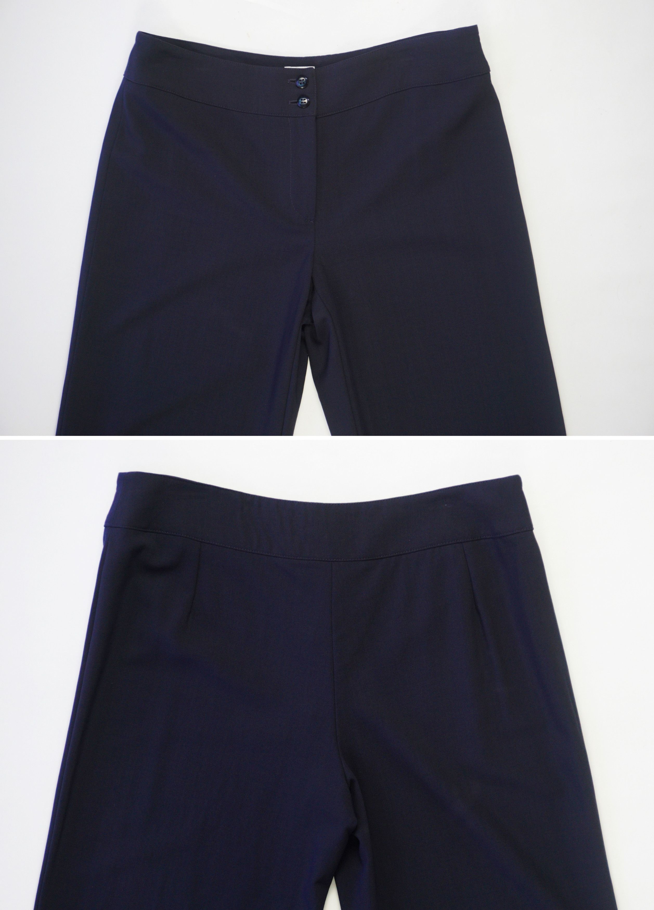 Armani Collezioni Armani Collezioni Lana Vergine Wide Leg High Waisted Pants Size 28" / US 6 / IT 42 - 3 Thumbnail