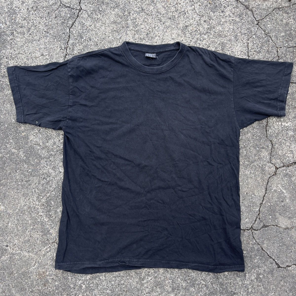 Vintage Vintage Y2K GEMROCK Faded Black Blank Shirt Size US XL / EU 56 / 4 - 1 Thumbnail