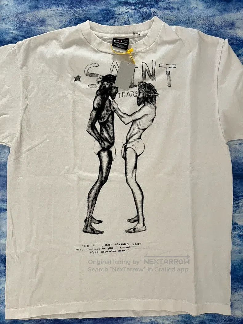 Saint Michael Saint Michael Distressed White Short Sleeve Size US XL / EU 56 / 4 - 1 Thumbnail