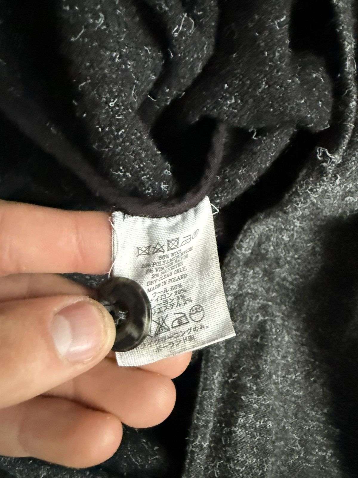 Designer × YMC You Must Create YMC Randy Poncho Charcoal Wool Blend Size US M / EU 48-50 / 2 - 4 Thumbnail