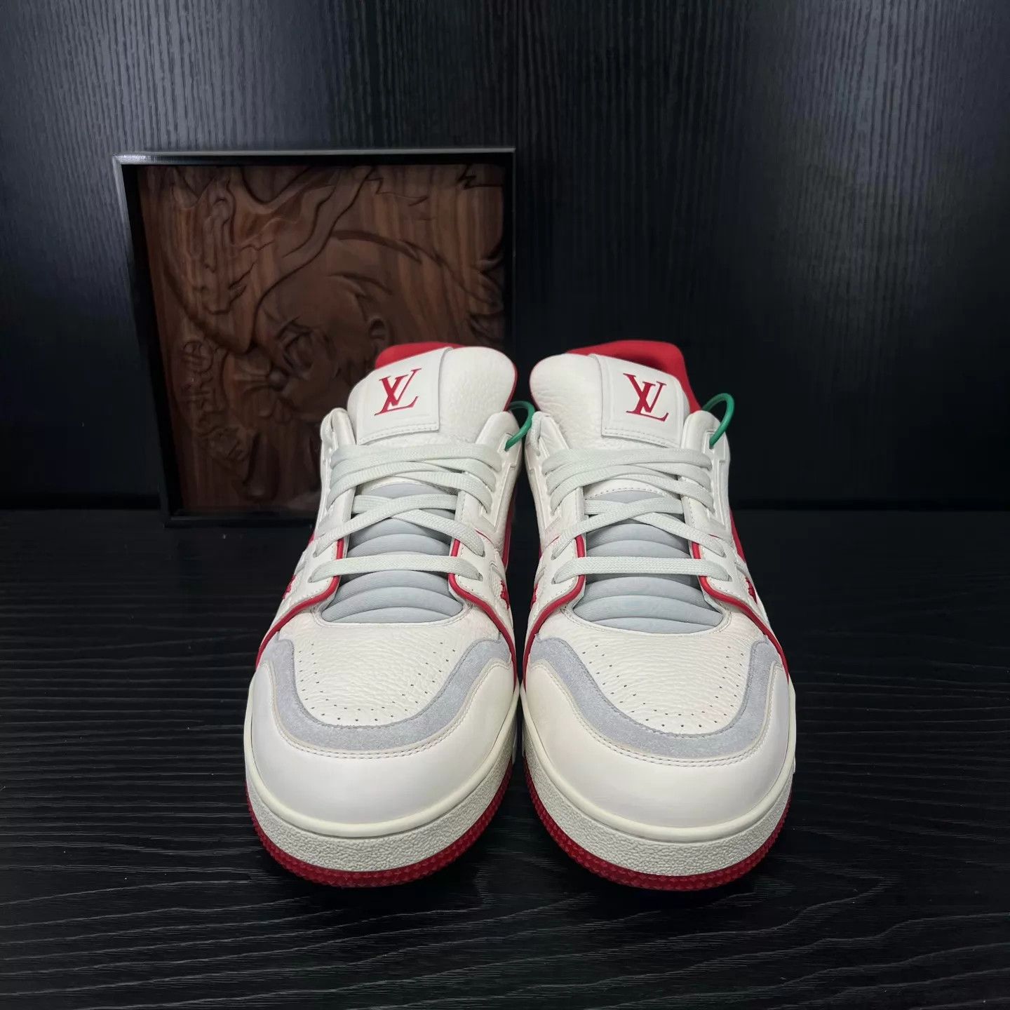 Louis Vuitton LV Trainer White Red 43 Mint Size US 10 / EU 43 - 4 Thumbnail