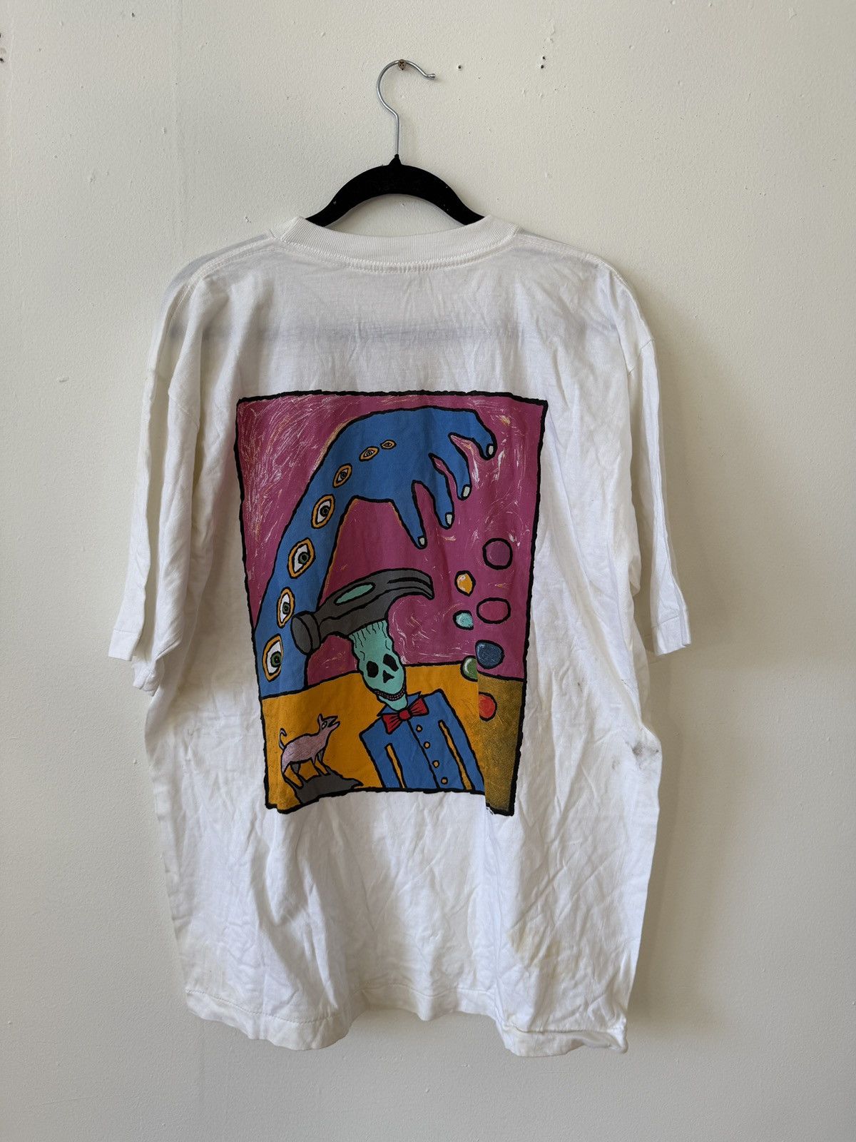 Vintage Vintage 1993 Meat Puppets Fish and Bottles T-Shirt Size US XL / EU 56 / 4 - 2 Thumbnail