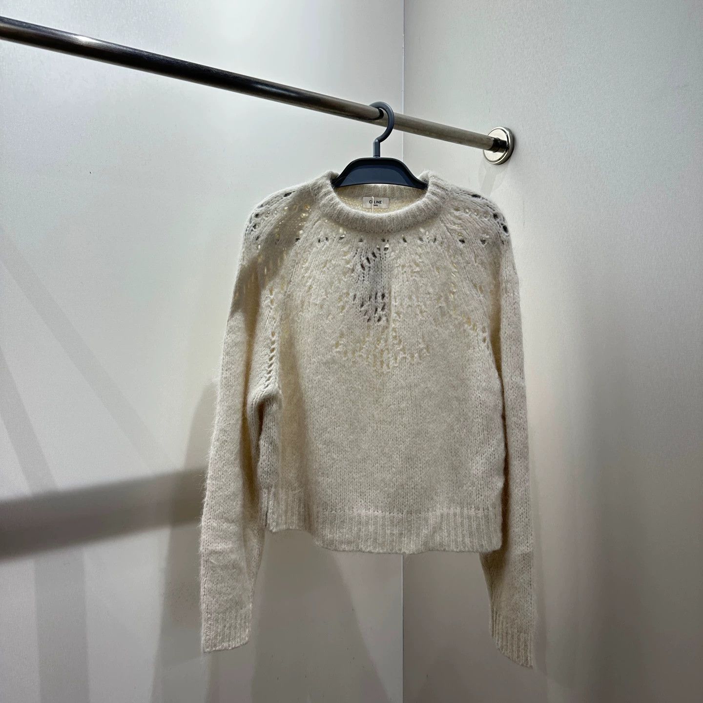 Celine Celine mar411 Alpaca Wool Open Knit LS Sweater S Size S / US 4 / IT 40 - 1 Thumbnail