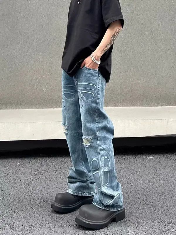 VIBE Distressed Wide Leg Jeans Size US 32 / EU 48 - 7 Thumbnail