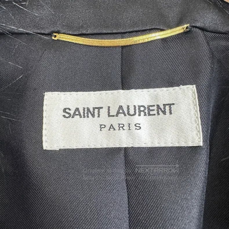 Saint Laurent Paris Saint Laurent Paris White and Black Trim Faux Fur Jacket Size S / US 4 / IT 40 - 4 Thumbnail