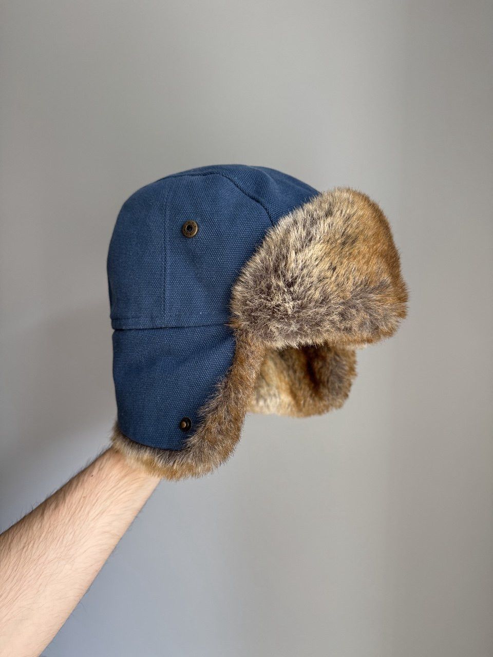 Other Vintage Barts Denim Ushanka Trapper Hat Fur Fuzzy Winter Size ONE SIZE - 1 Thumbnail