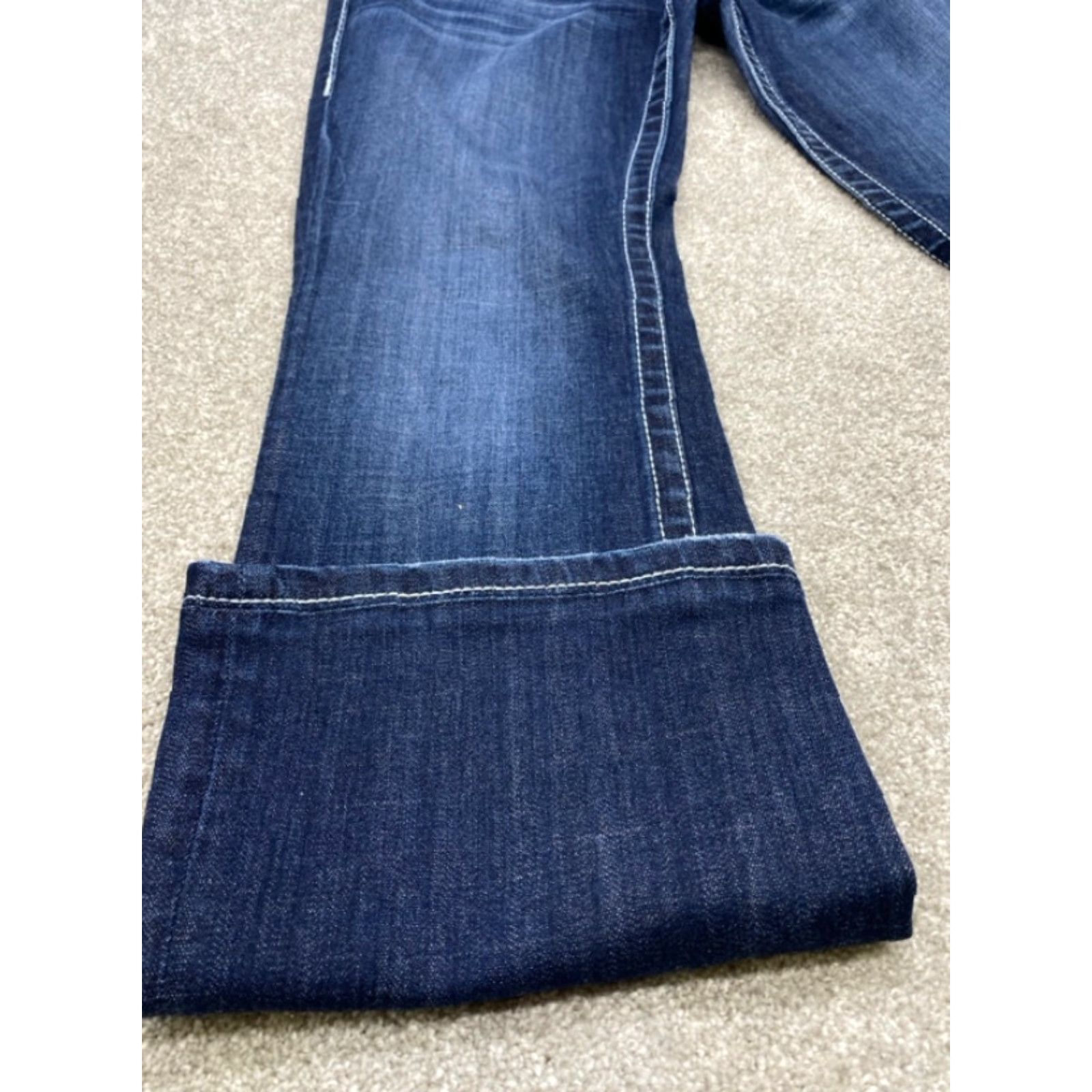 Vintage VIGOSS Jeans Women's Size 9 Blue Denim Bootcut Embroidered Whiskers 4461 Size 30" / US 8 / IT 44 - 2 Thumbnail