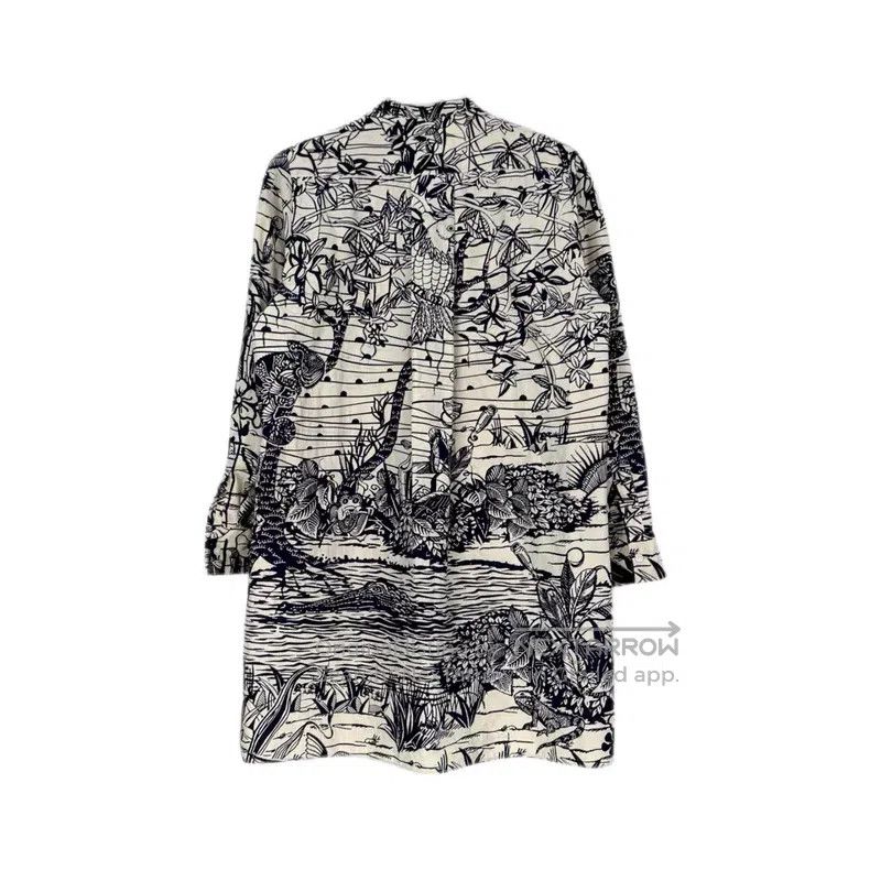 Dior Dior Blue embroidered bee plant bird pattern shirt Size XS / US 0-2 / IT 36-38 - 2 Thumbnail