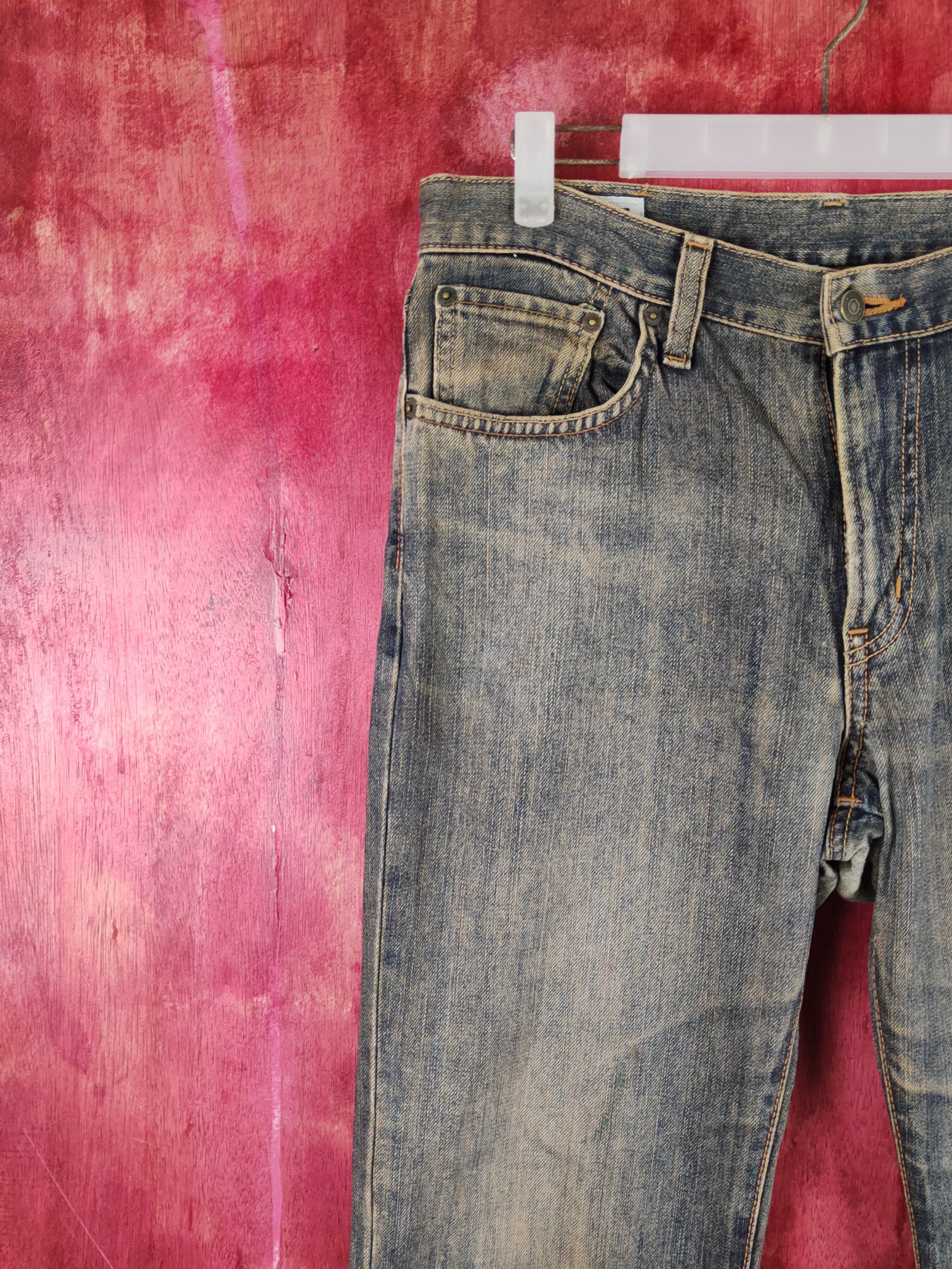 Edwin Edwin Dark Blue Faded Distressed Ripped Jeans #S2239 Size US 31 - 3 Thumbnail