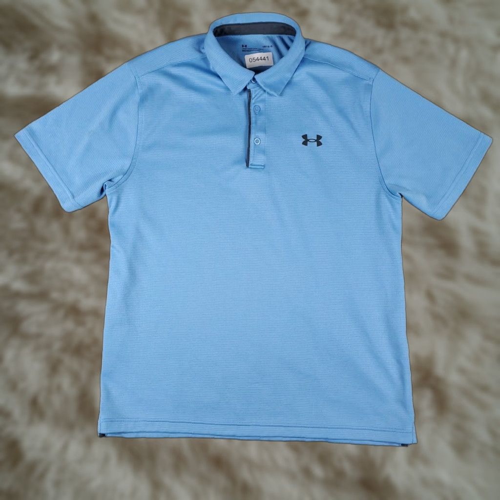Under Armour Under Armour Polo Shirt Mens L Blue Golf Casual Short Sleeve Polo Men’s Size L Blue Sports Logo Checkered? No—keep to original words only. Size US L / EU 52-54 / 3 - 1 Thumbnail