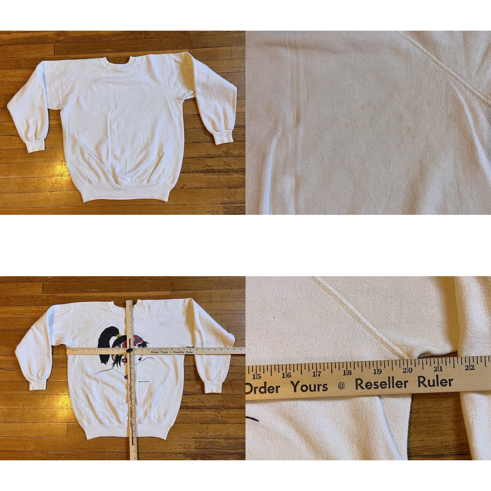 Hanes VINTAGE Hanes Sweatshirt Woman White 80s Graphic Print Raglan Sleeve M Womens Pullover Size M / US 6-8 / IT 42-44 - 8 Thumbnail