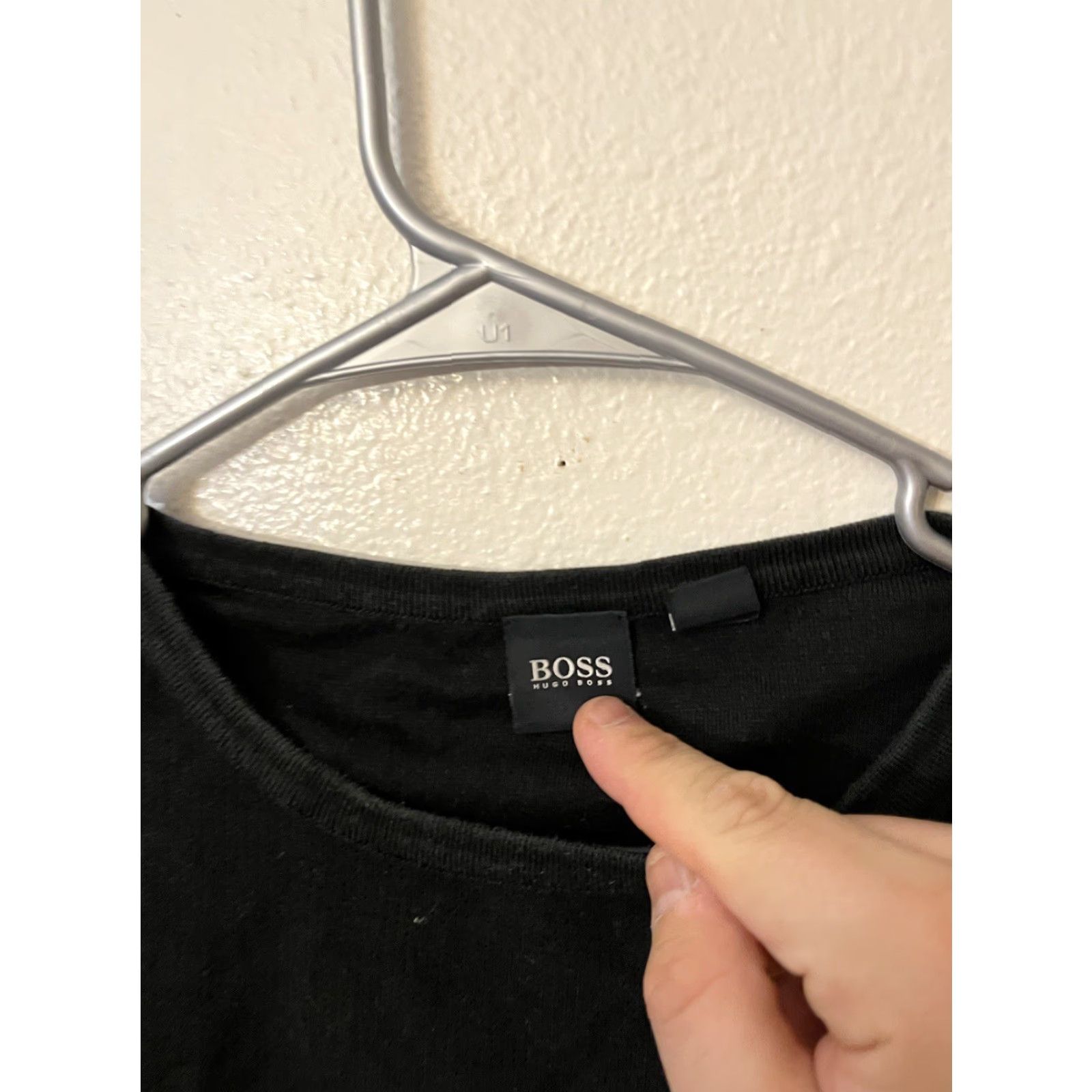 Hugo Boss HUGO BOSS Logo Solid Pullover Sweatshirt Crewneck XXL Black Mens Pullover Logo Sweatshirt Black 2XL Men Size US XXL / EU 58 / 5 - 4 Thumbnail