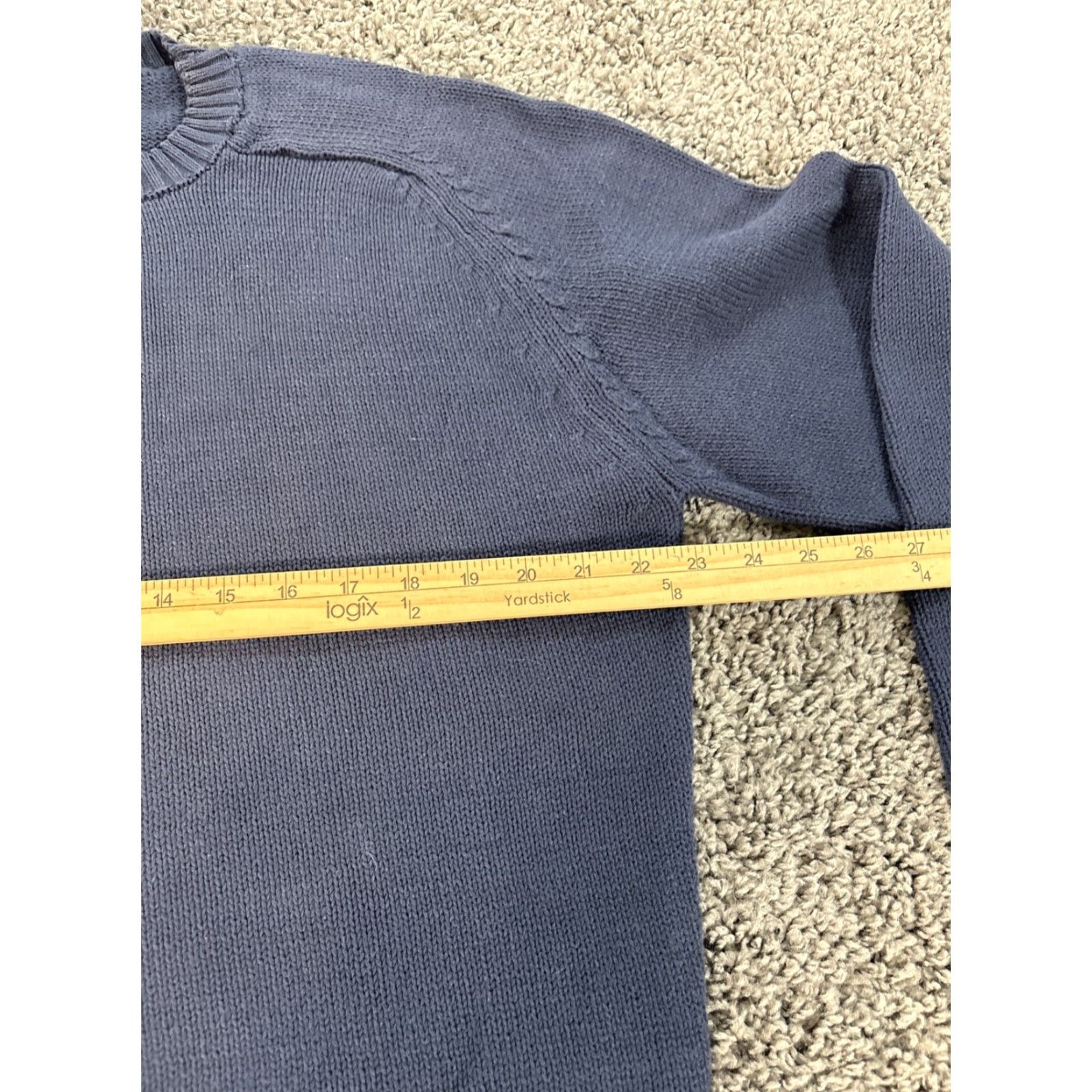 J.Crew VINTAGE J.CREW Sweater Men L Crew Blue Cable Knit Fisherman Pullover Key Words: Cotton Knit, Marine, Oarsman - Mens Size US L / EU 52-54 / 3 - 3 Thumbnail