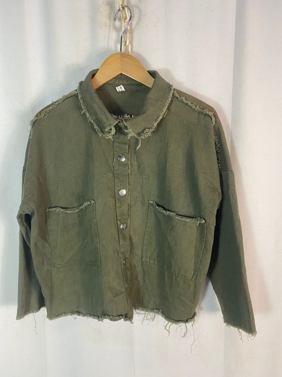 Other Unbrand back spellout snap button croptop shirt Size L / US 10 / IT 46 - 1 Thumbnail