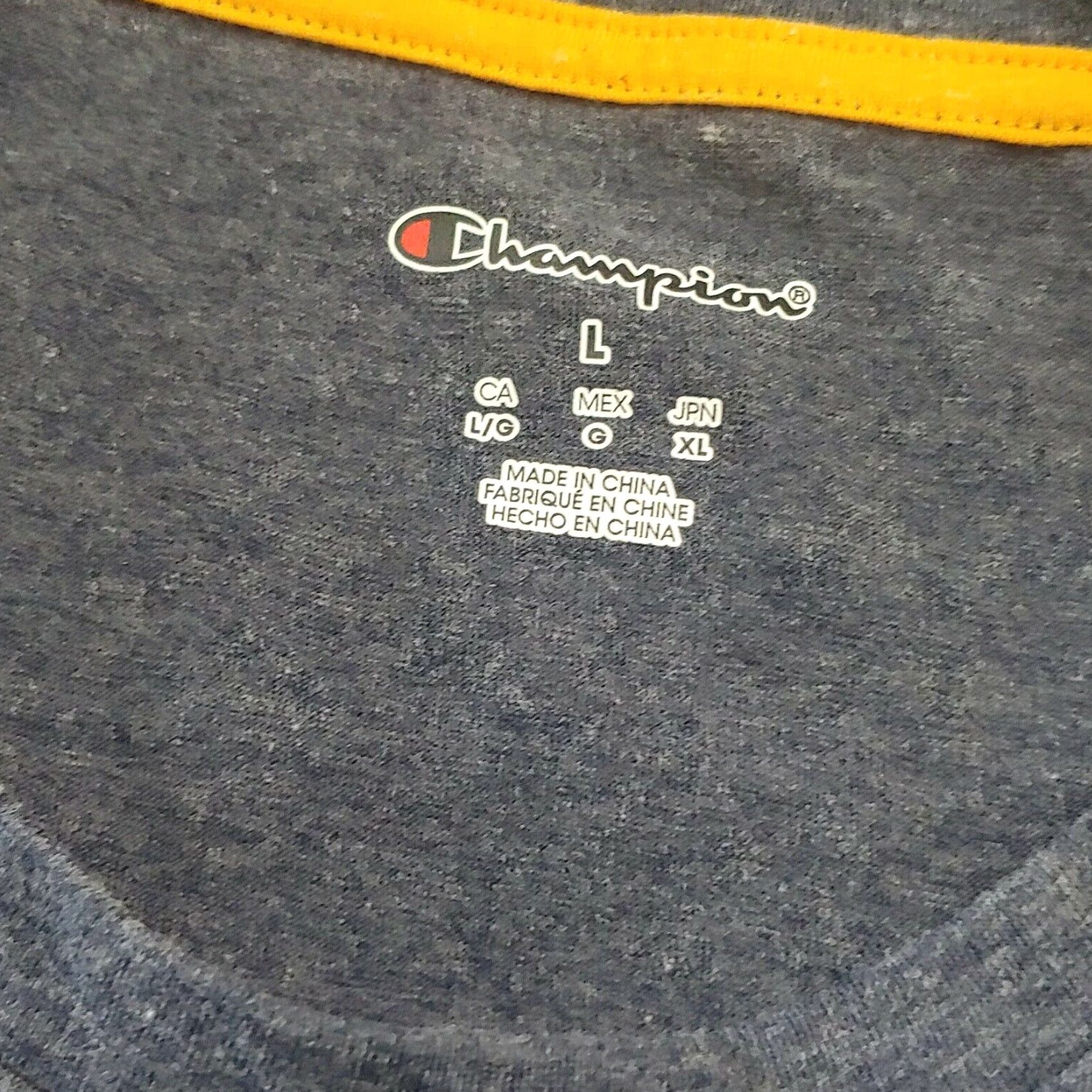 Champion WVU Mountaineers Champion Shirt Large Navy Blue Heather West Virginia University Men T-Shirt Short Sleeve Crew Neck College NCAA Size US L / EU 52-54 / 3 - 4 Thumbnail