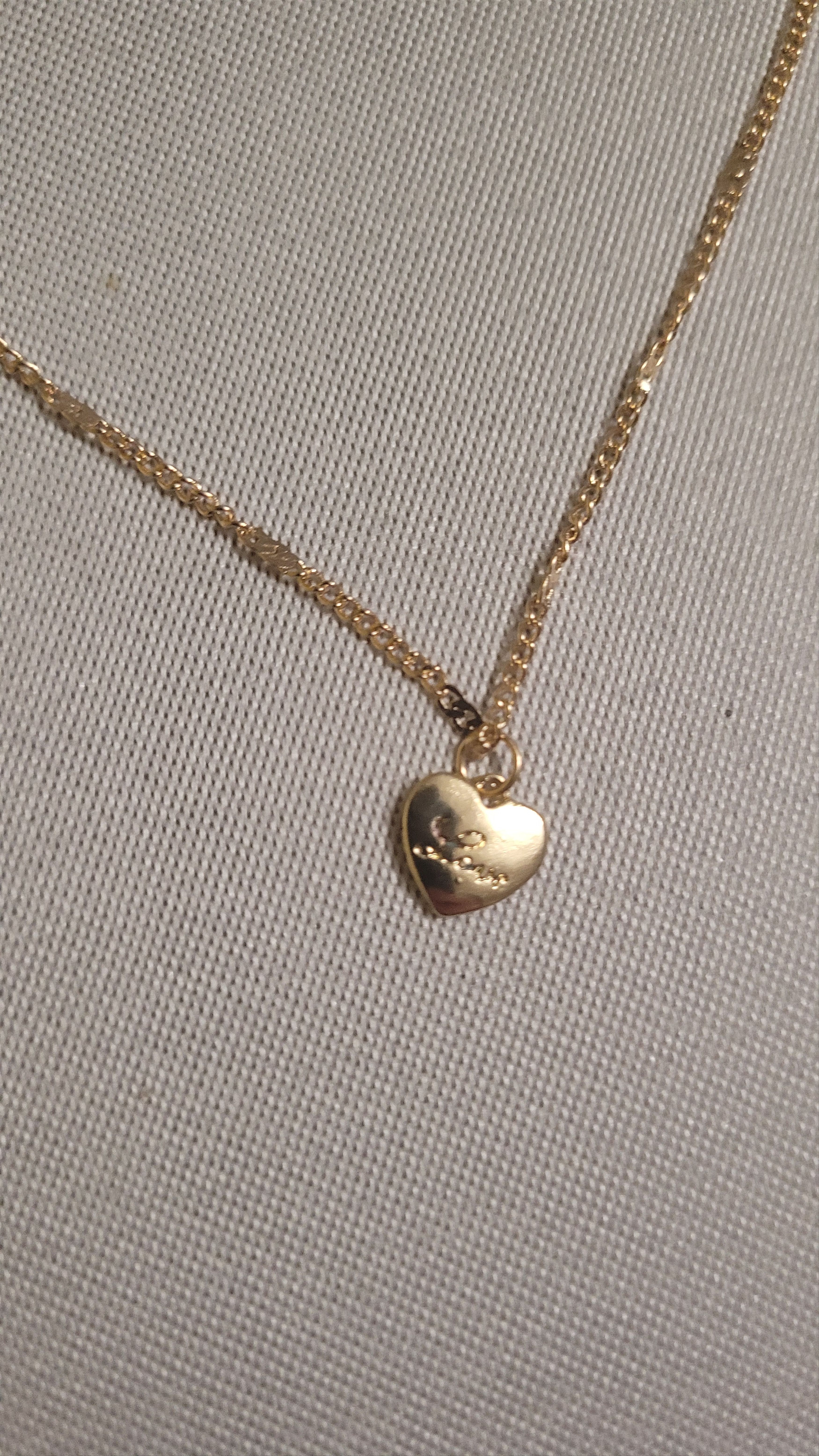 Vintage Gold necklace with heart Size ONE SIZE - 2 Thumbnail