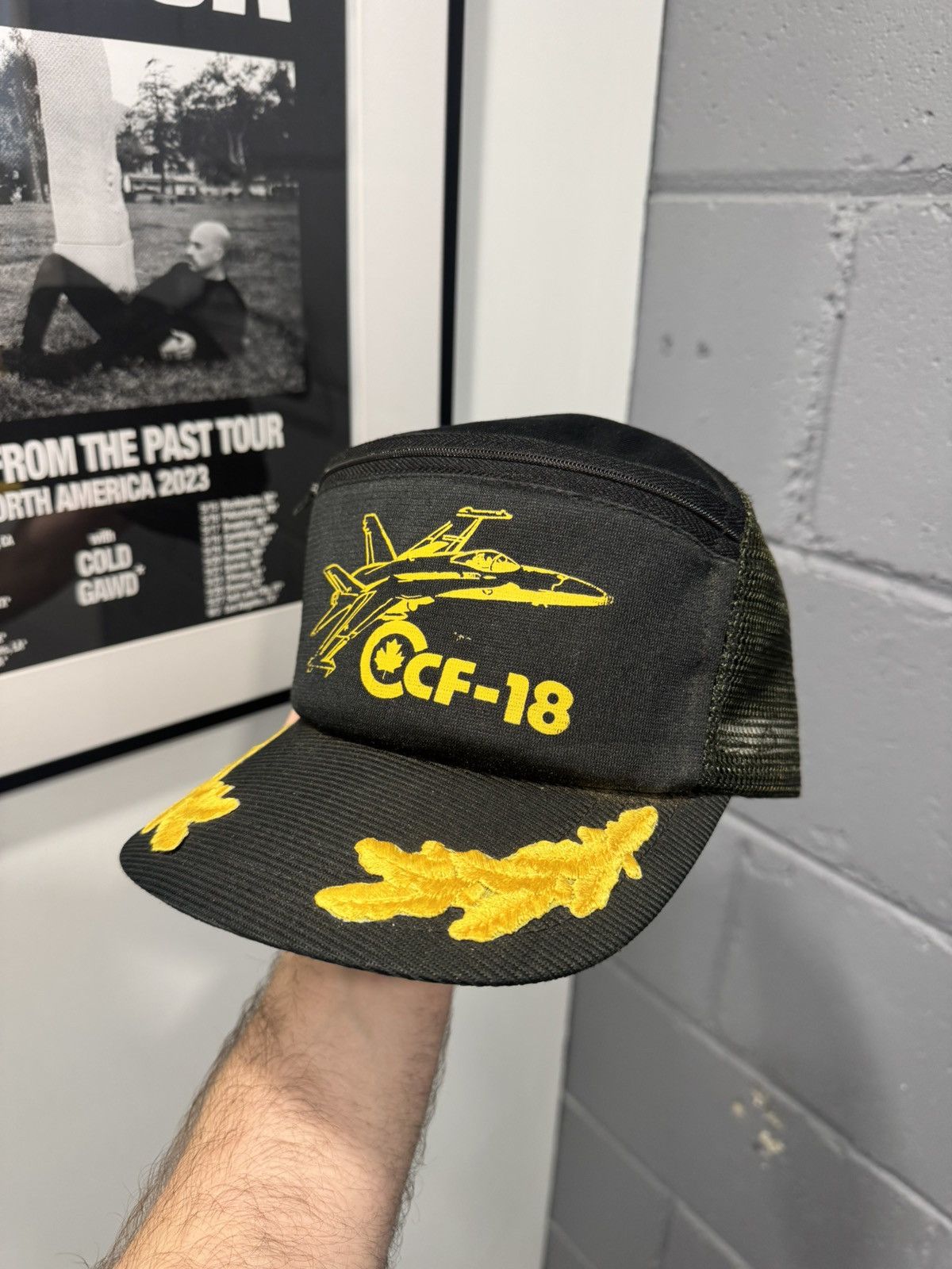 Vintage Vintage CF18 fighter jet trucker SnapBack hat os Size ONE SIZE - 2 Thumbnail