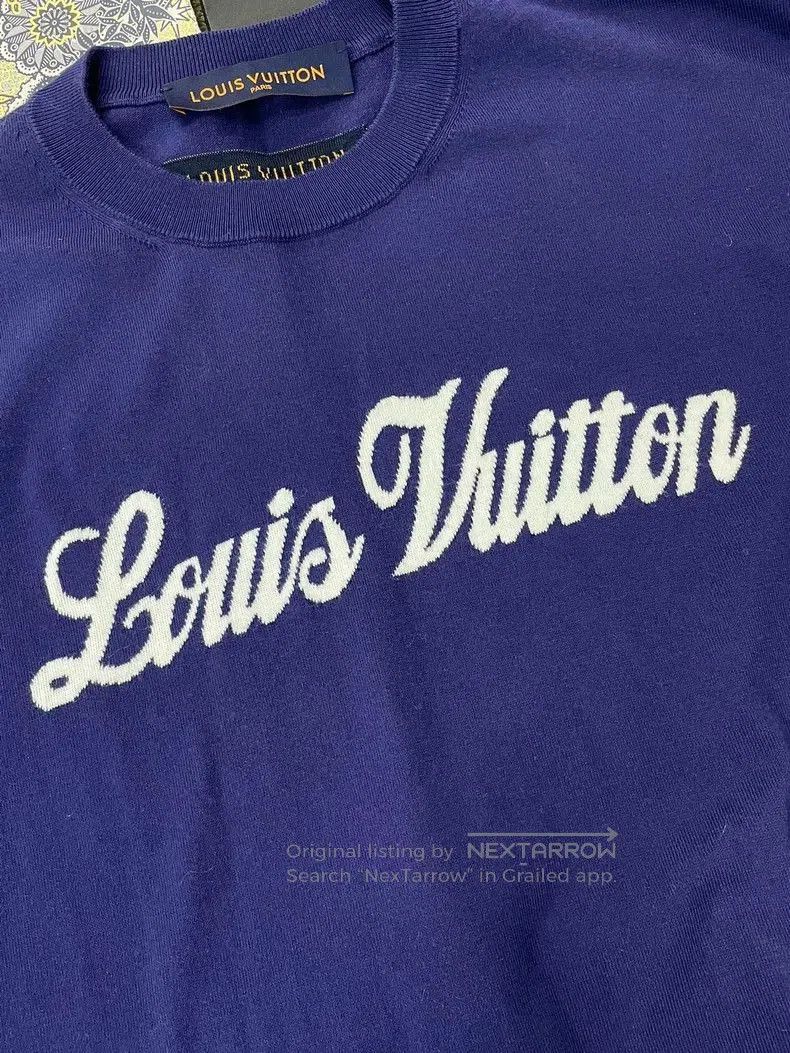 Louis Vuitton Louis Vuitton Blue Printed Knit T-shirt. Size US M / EU 48-50 / 2 - 3 Thumbnail