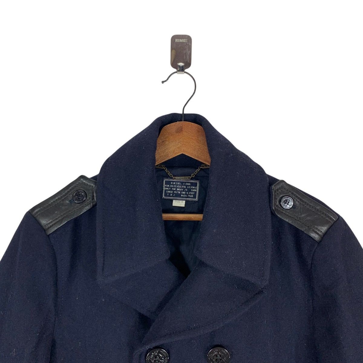 Diesel × Diesel Black Gold × Vintage VINTAGE DIESEL DOUBLE BREASTED WOOL COAT Size US L / EU 52-54 / 3 - 10 Thumbnail