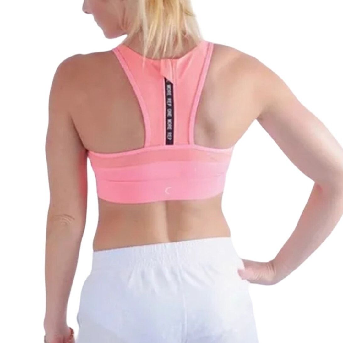 Other Hot Pink Coral High Neck Sports Bra Size Small Size ONE SIZE - 3 Thumbnail