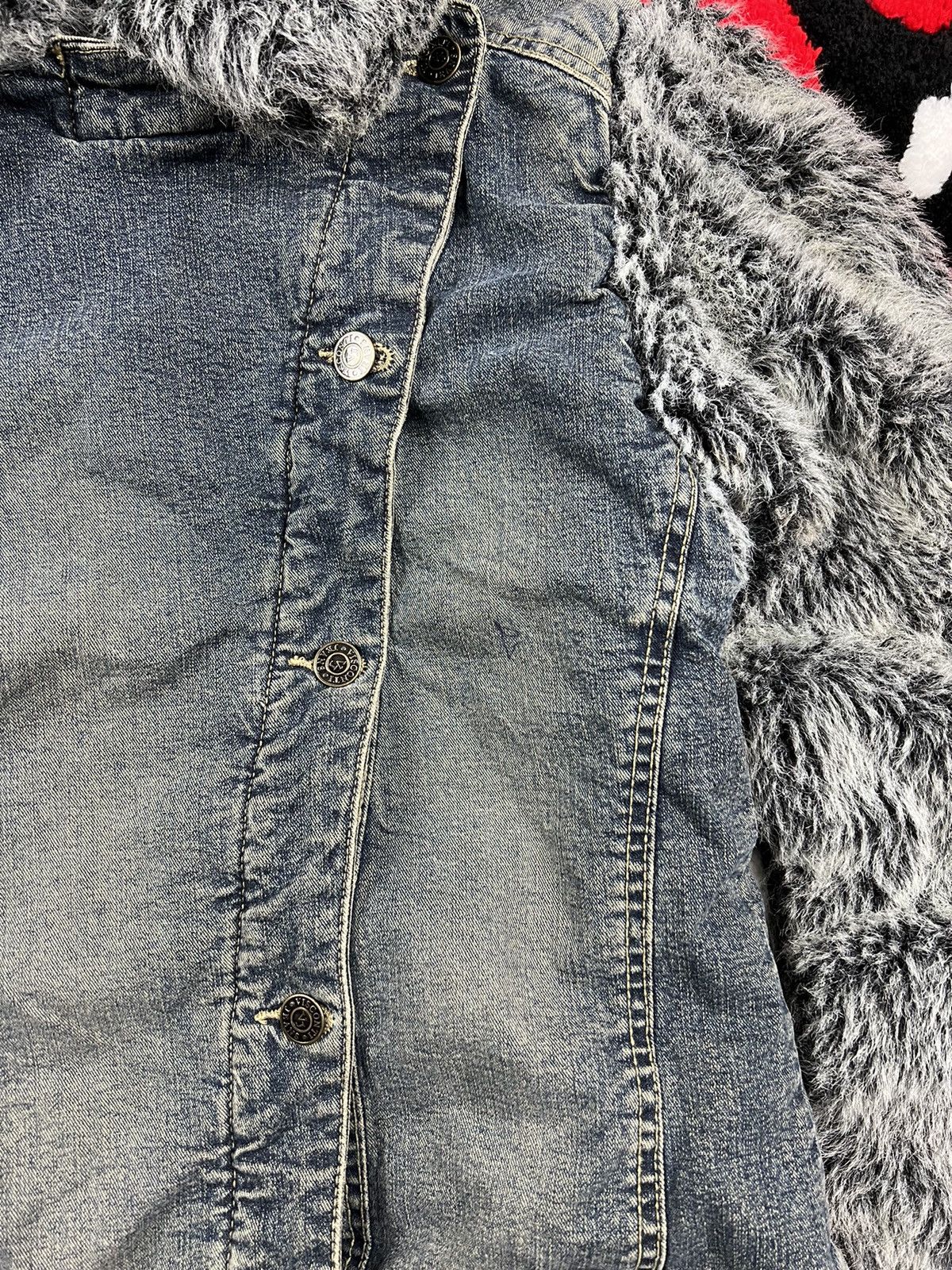 If Six Was Nine Vintage Y2K Faded Faur Fux Alt Fuzzy Rick Owens Style Jacket Size M / US 6-8 / IT 42-44 - 8 Thumbnail